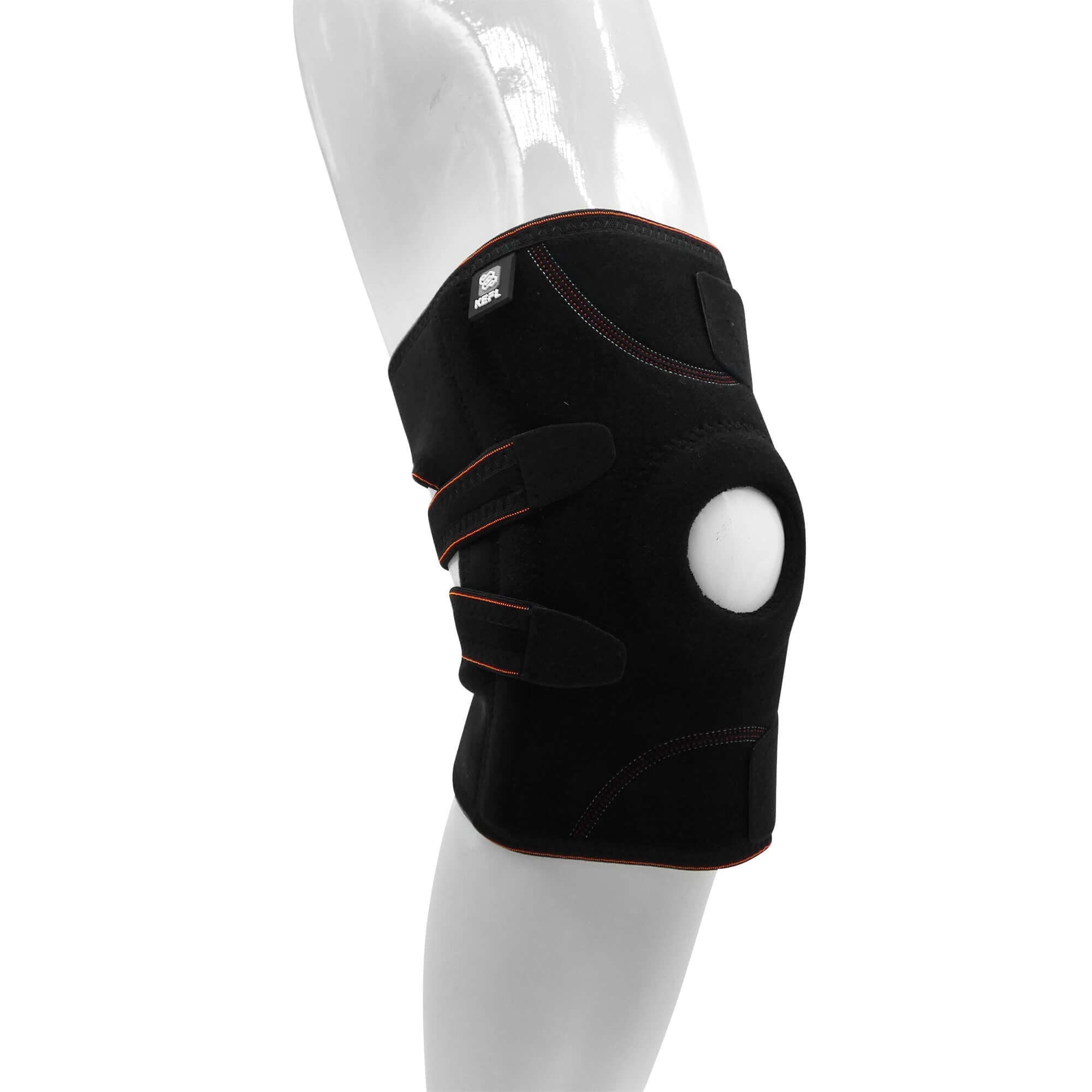 Extended Knee Support Open Patella Brace with Straps - KEFLUK