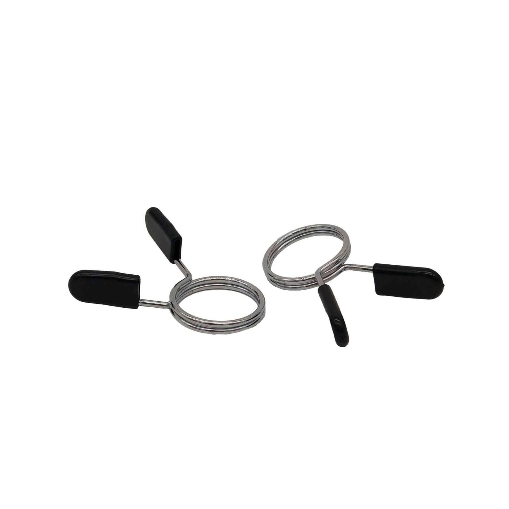 KEFL 2″ Olympic Barbell Spring Collar Set with Black Handle
