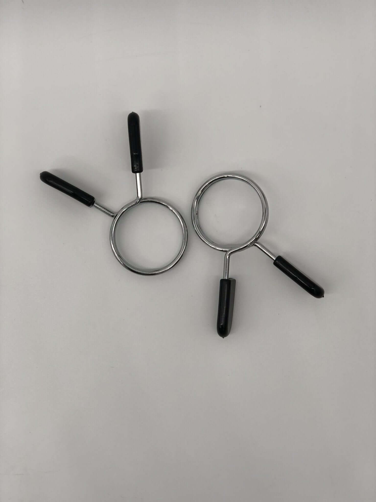 KEFL 2″ Olympic Barbell Spring Collar Set with Black Handle