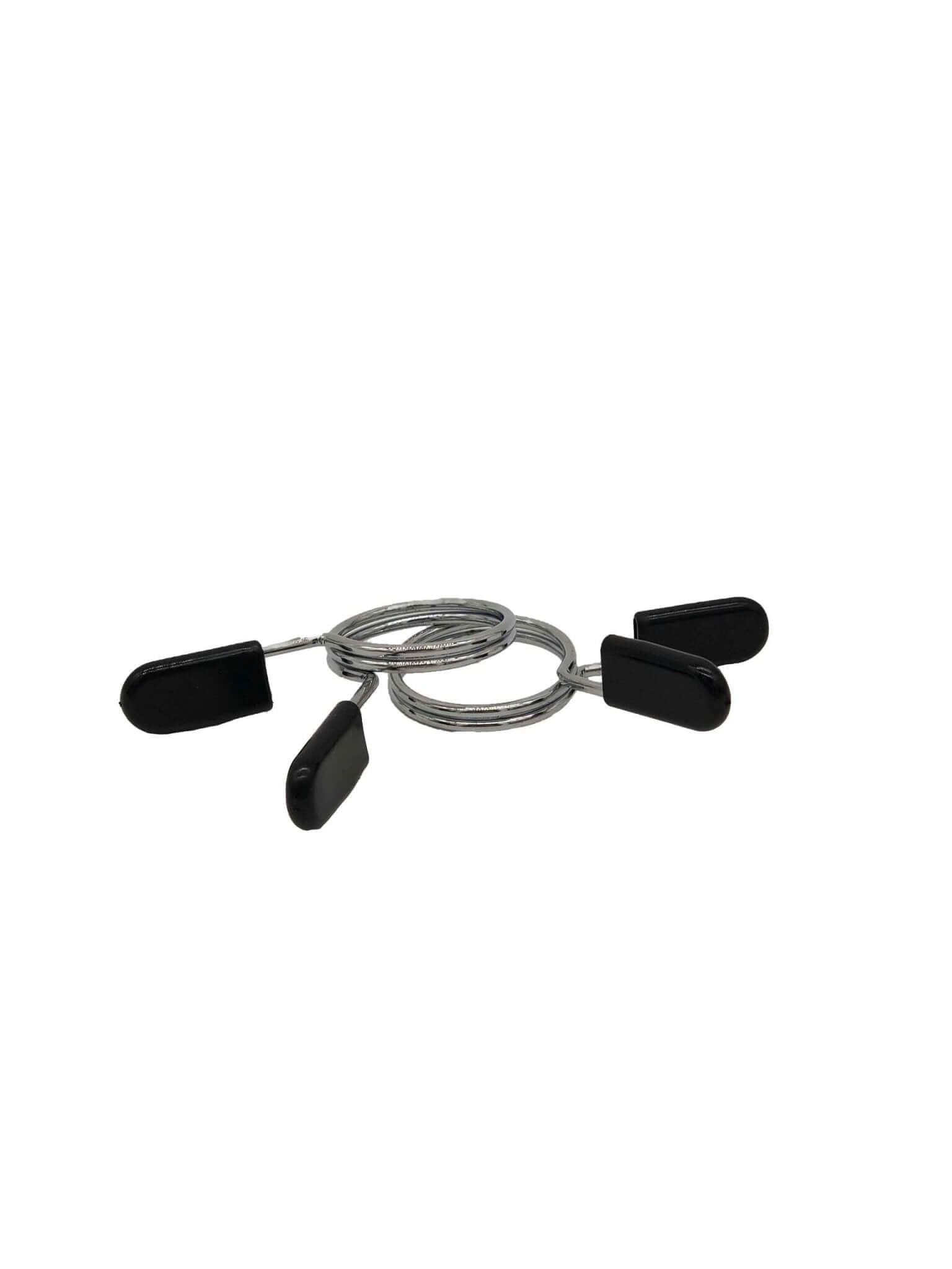 KEFL 2″ Olympic Barbell Spring Collar Set with Black Handle