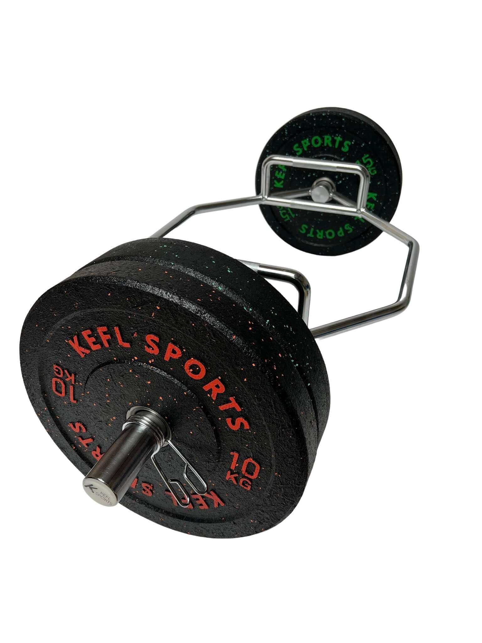 KEFL 2" Olympic Hex Bar 150CM Silver - Black