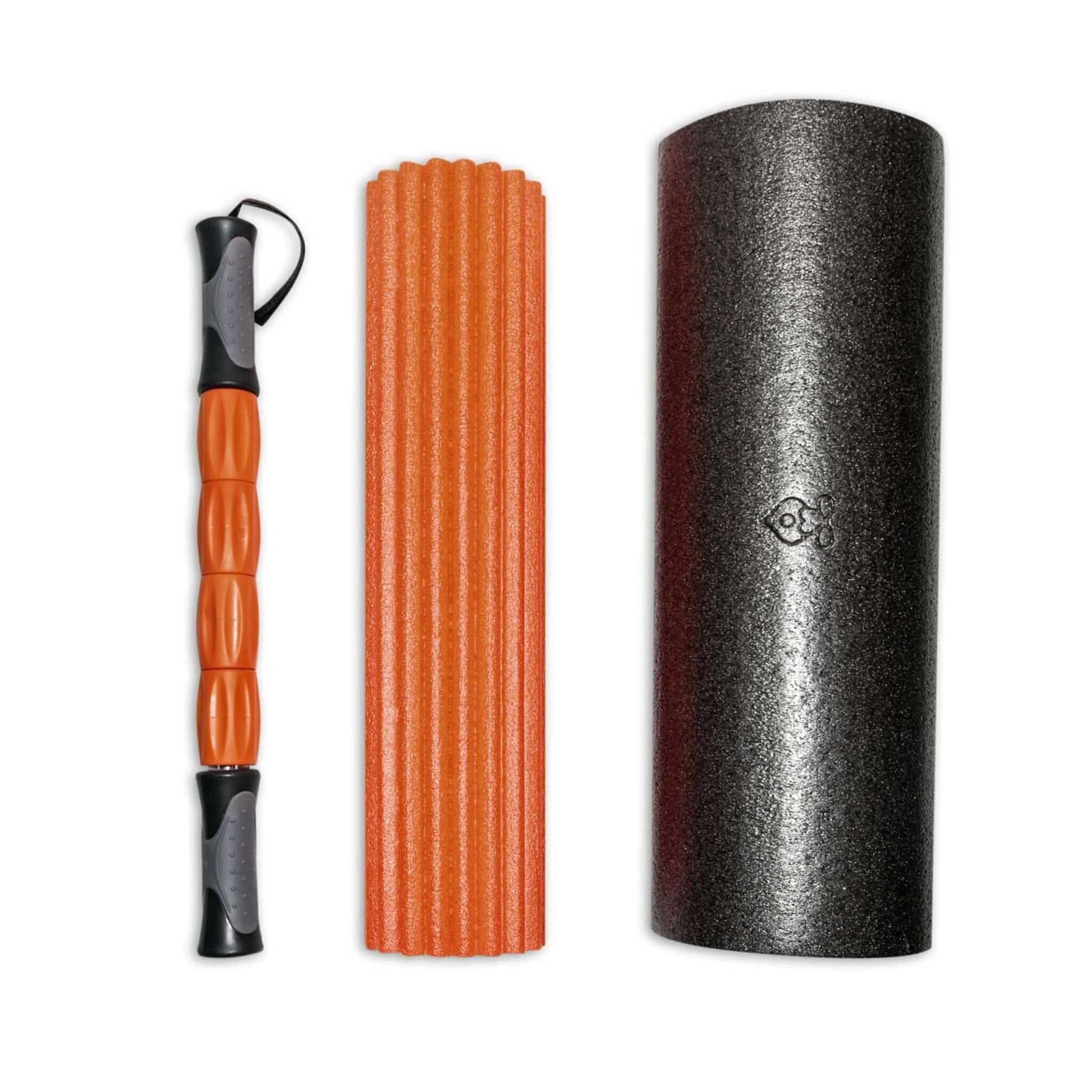 KEFL 3 in 1 Foam Roller, Orange - Black
