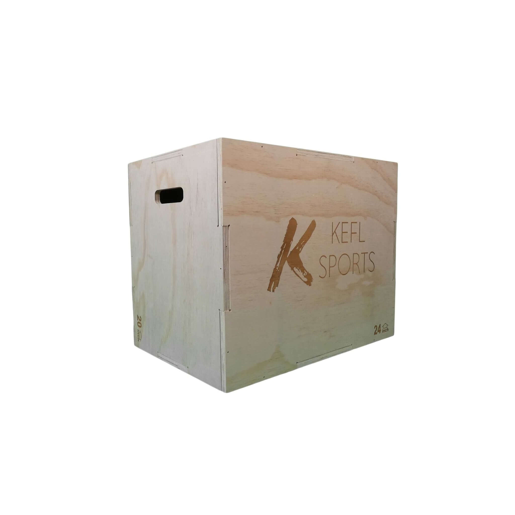KEFL 3 in 1 Wooden Plyo Jump Box - 30" X 24" X 20" - KEFLUK