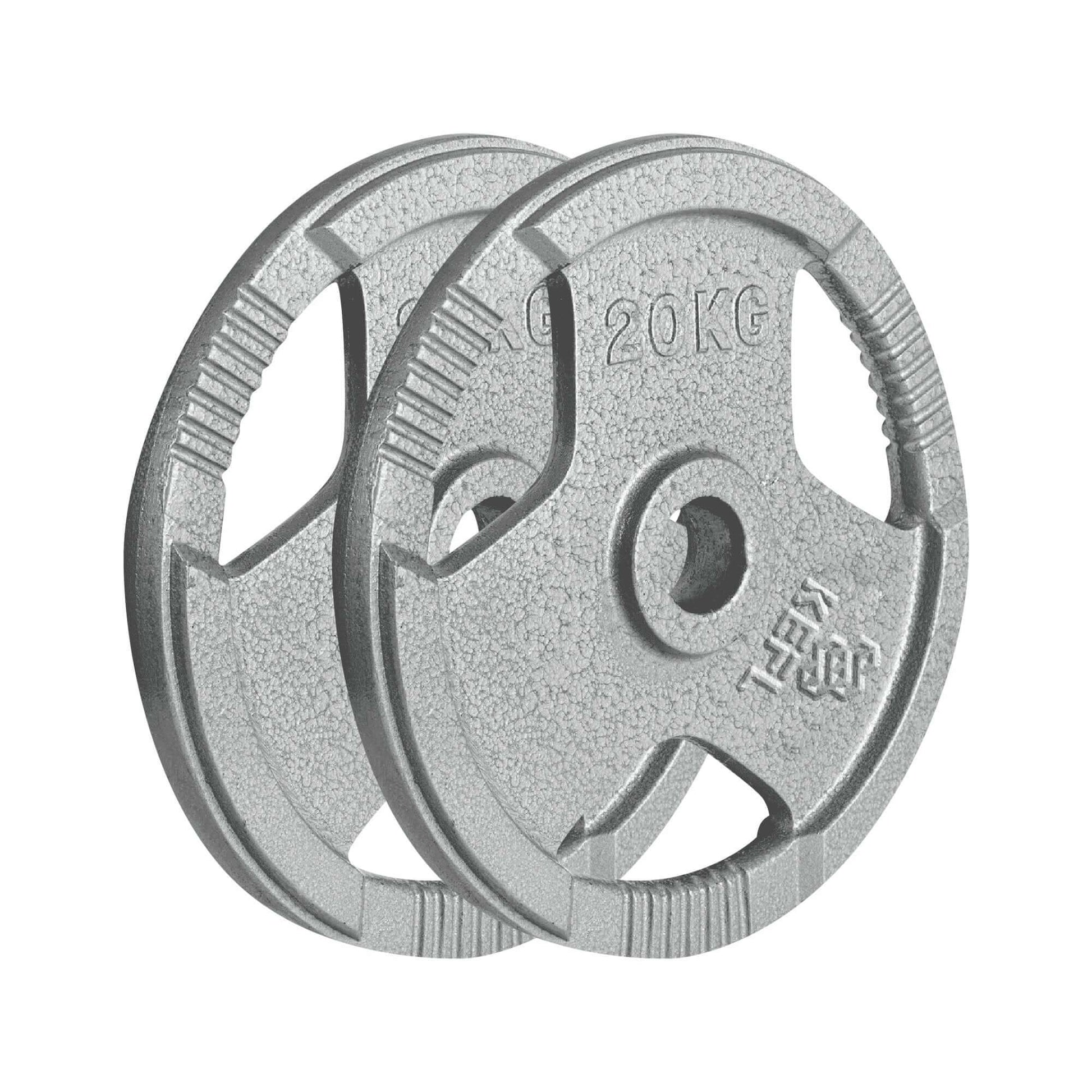 KEFL Cast Iron 2"Olympic Tri Grip Weight Plates