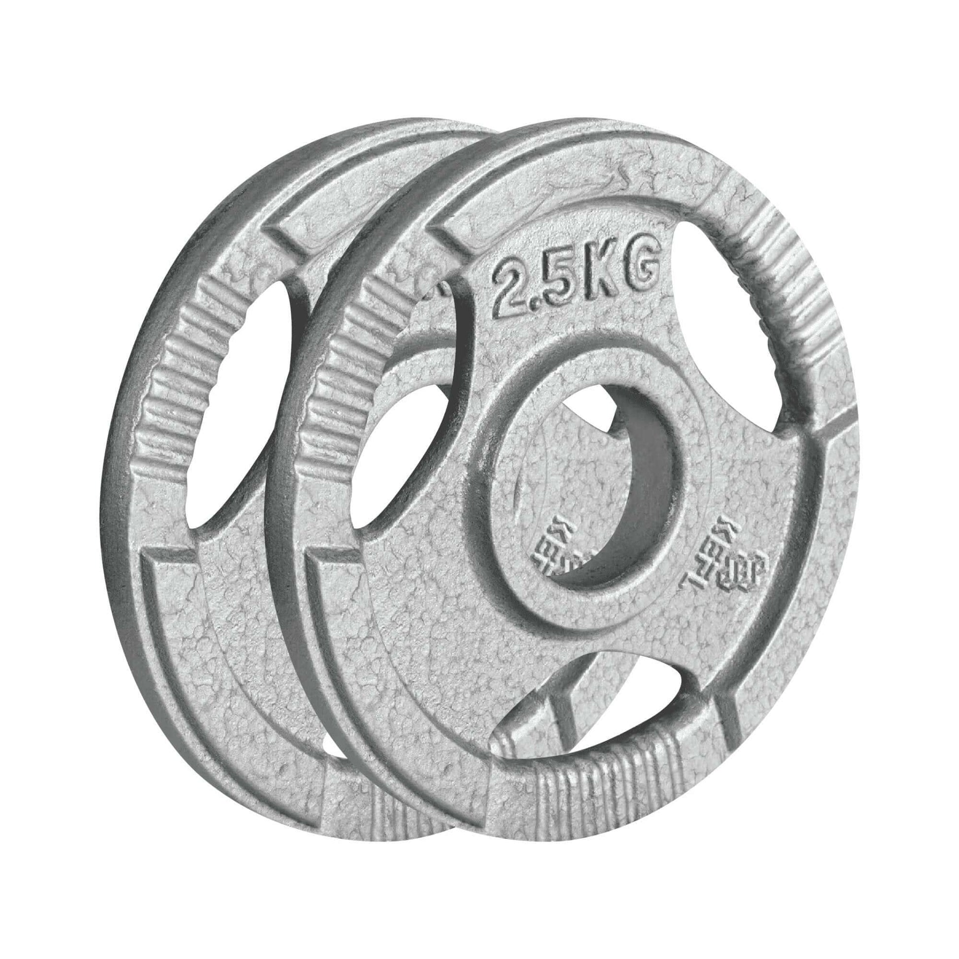 KEFL Cast Iron 2"Olympic Tri Grip Weight Plates