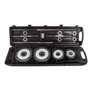 KEFL Cast Iron Adjustable Dumbbell 20/30/50KG Sets - Black/Chrome