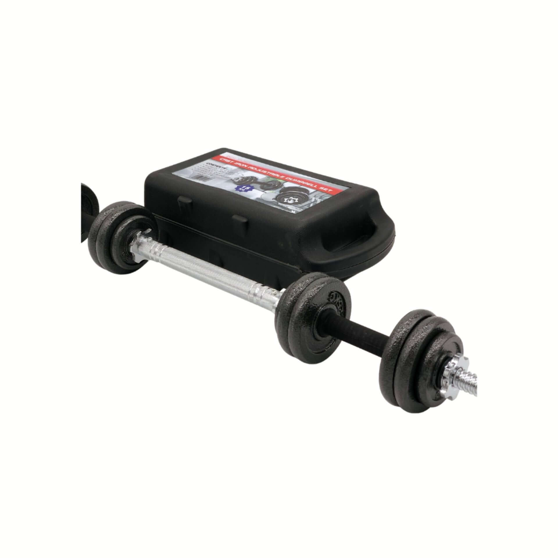 KEFL Cast Iron Adjustable Dumbbell Set 15kg - 20kg - 30kg - 50kg