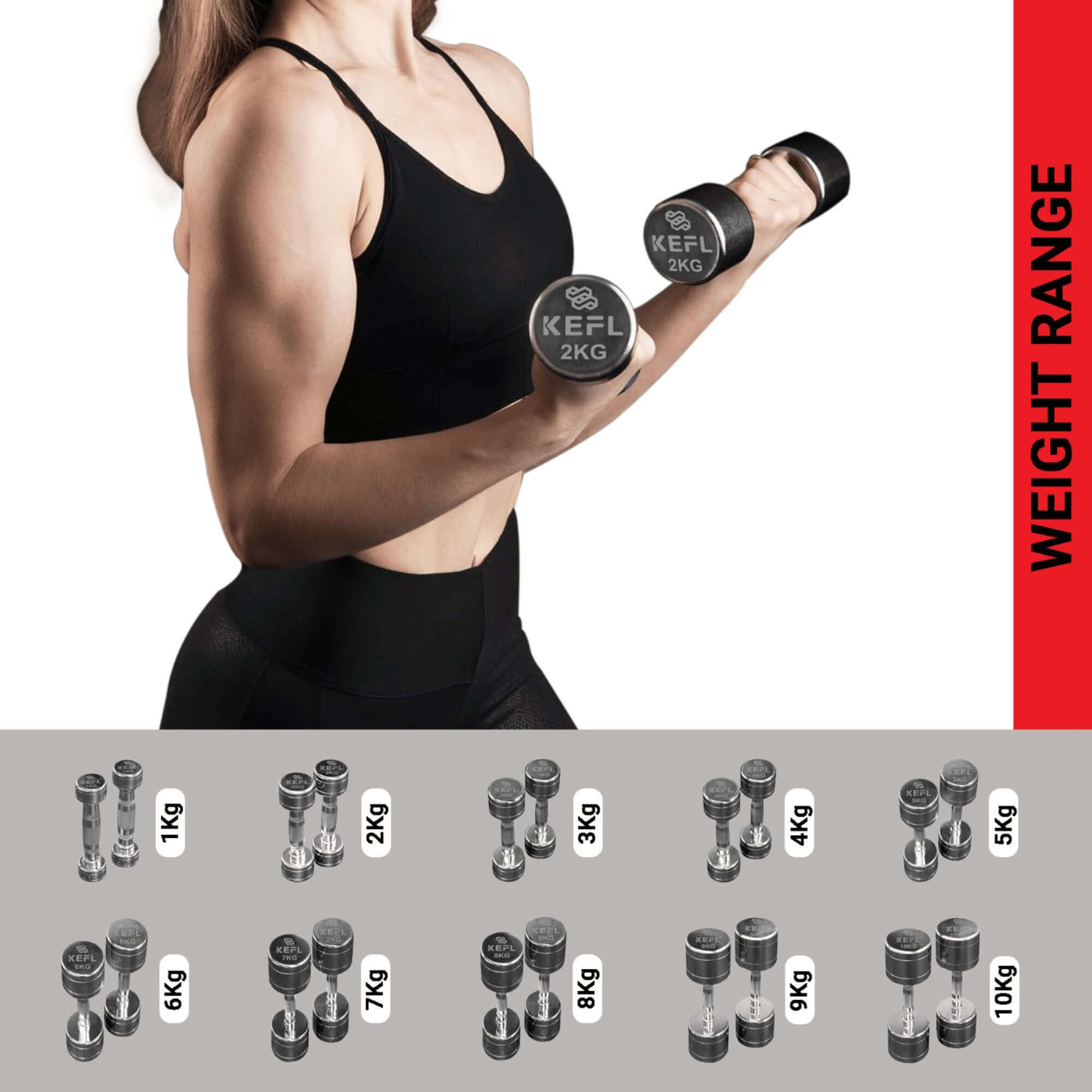 KEFL Chrome Dumbbell - KEFLUK