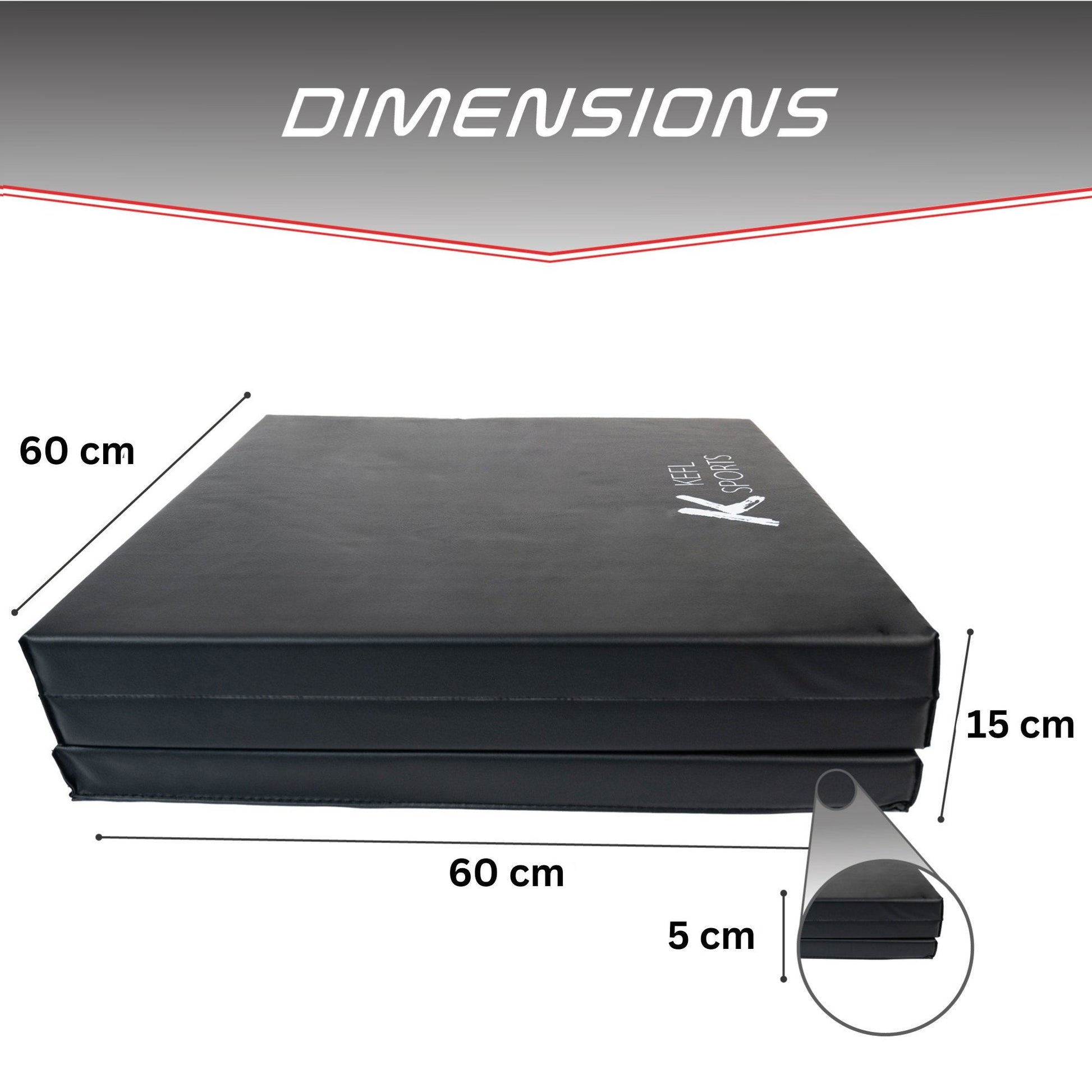 KEFL Foldable Exercise Mat - Black