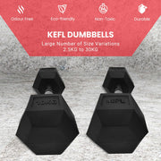 KEFL Hexagonal Dumbbell Set - KEFL