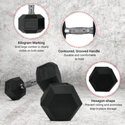 KEFL Hexagonal Dumbbell Set - KEFL