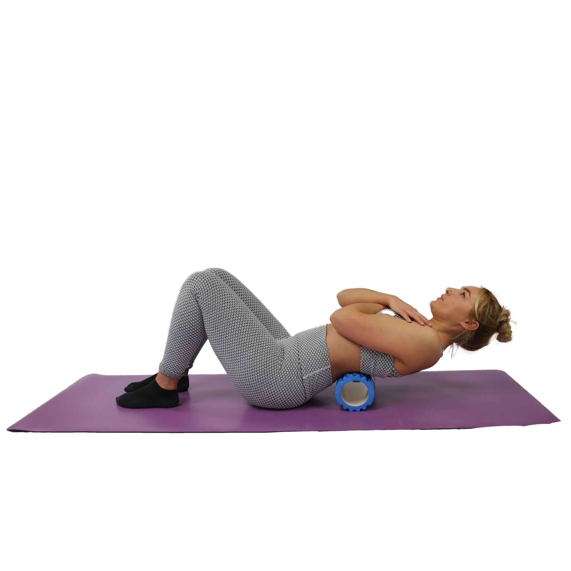 KEFL Life Yoga Foam Roller, Hollow, Blue & Pink