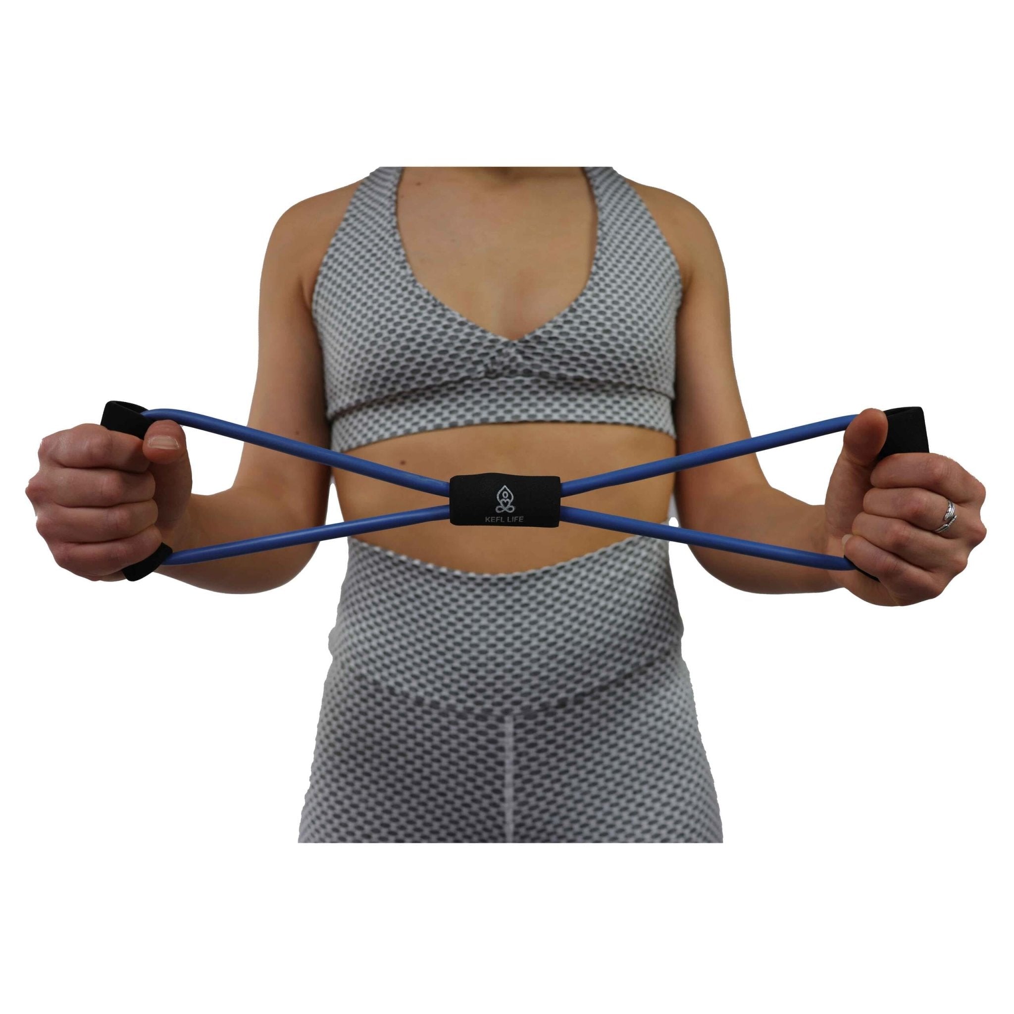 KEFL Yoga Shaped Resistance Tube & Ring Set - KEFLUK