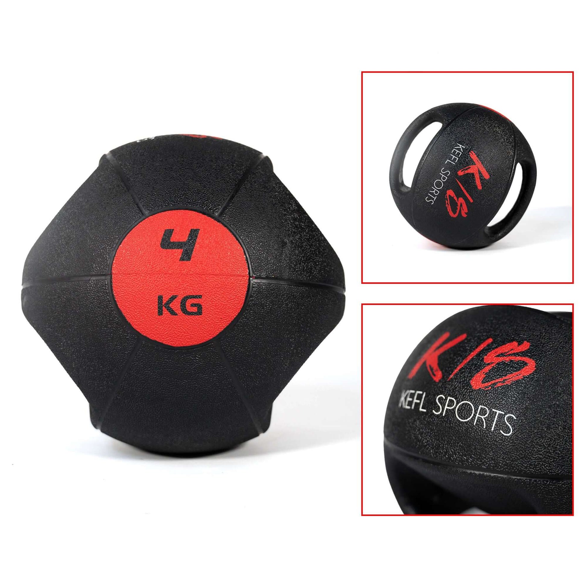 KEFL Medicine Balls with Handles - Colour Coded