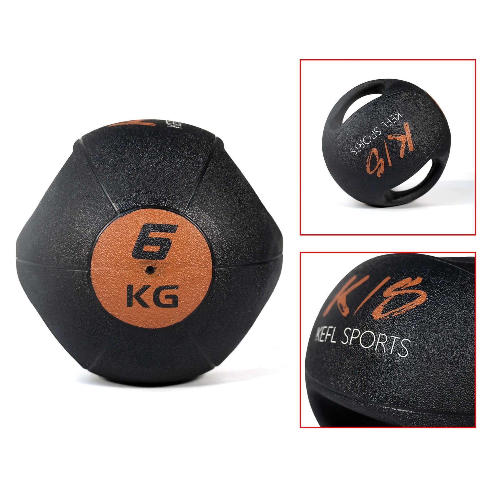 KEFL Medicine Balls with Handles - Colour Coded