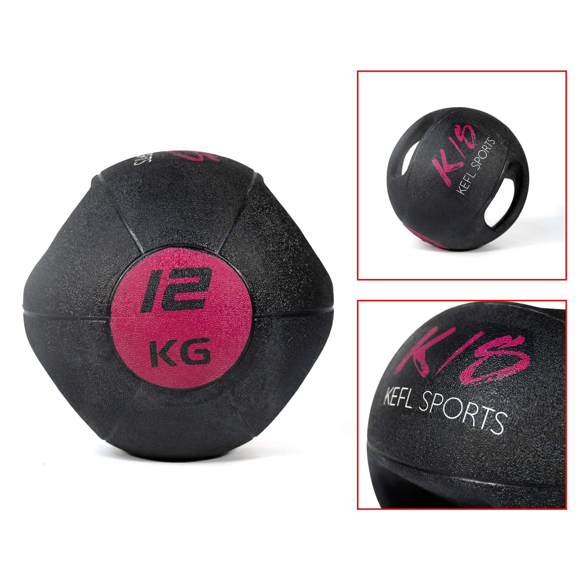 KEFL Medicine Balls with Handles - Colour Coded