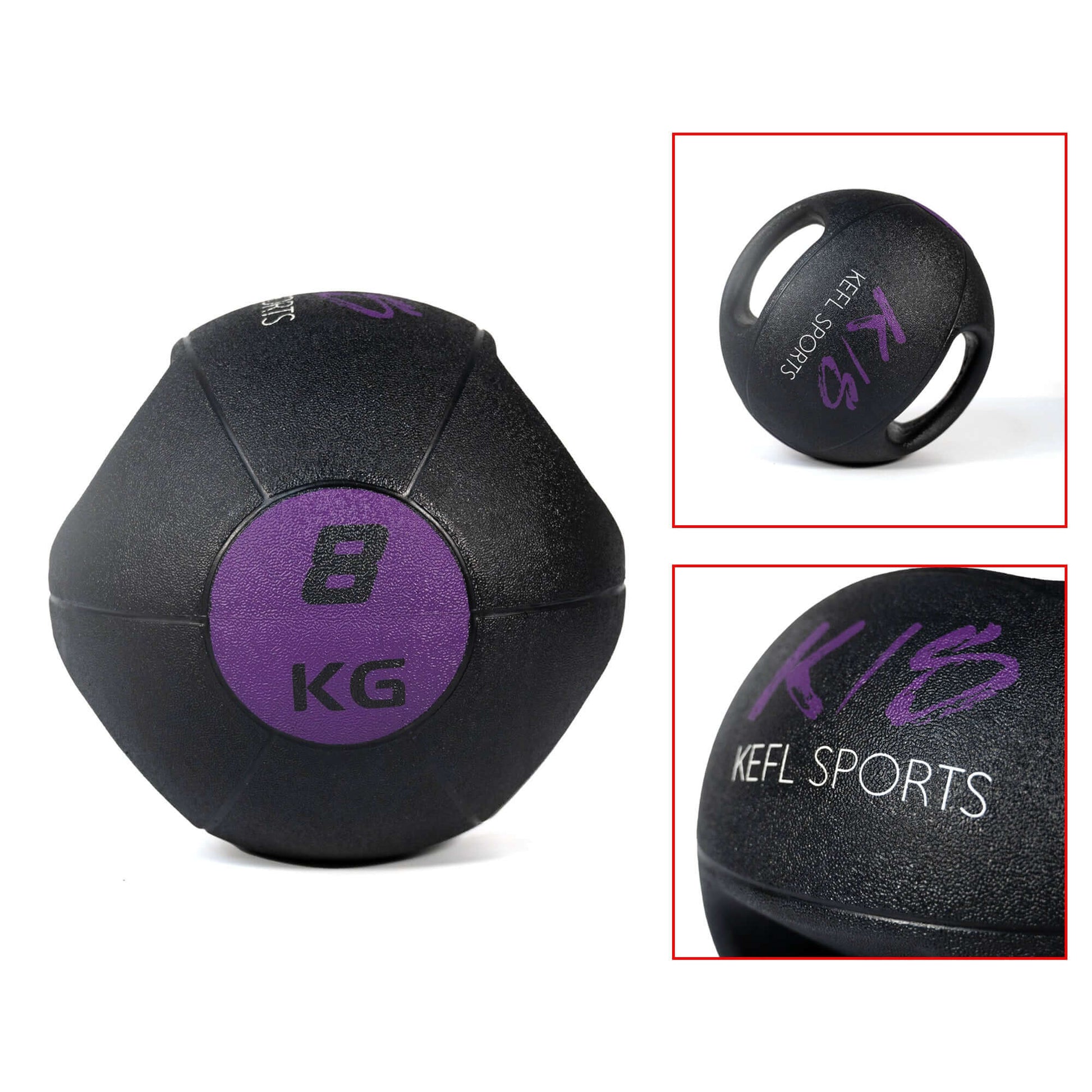 KEFL Medicine Balls with Handles - Colour Coded