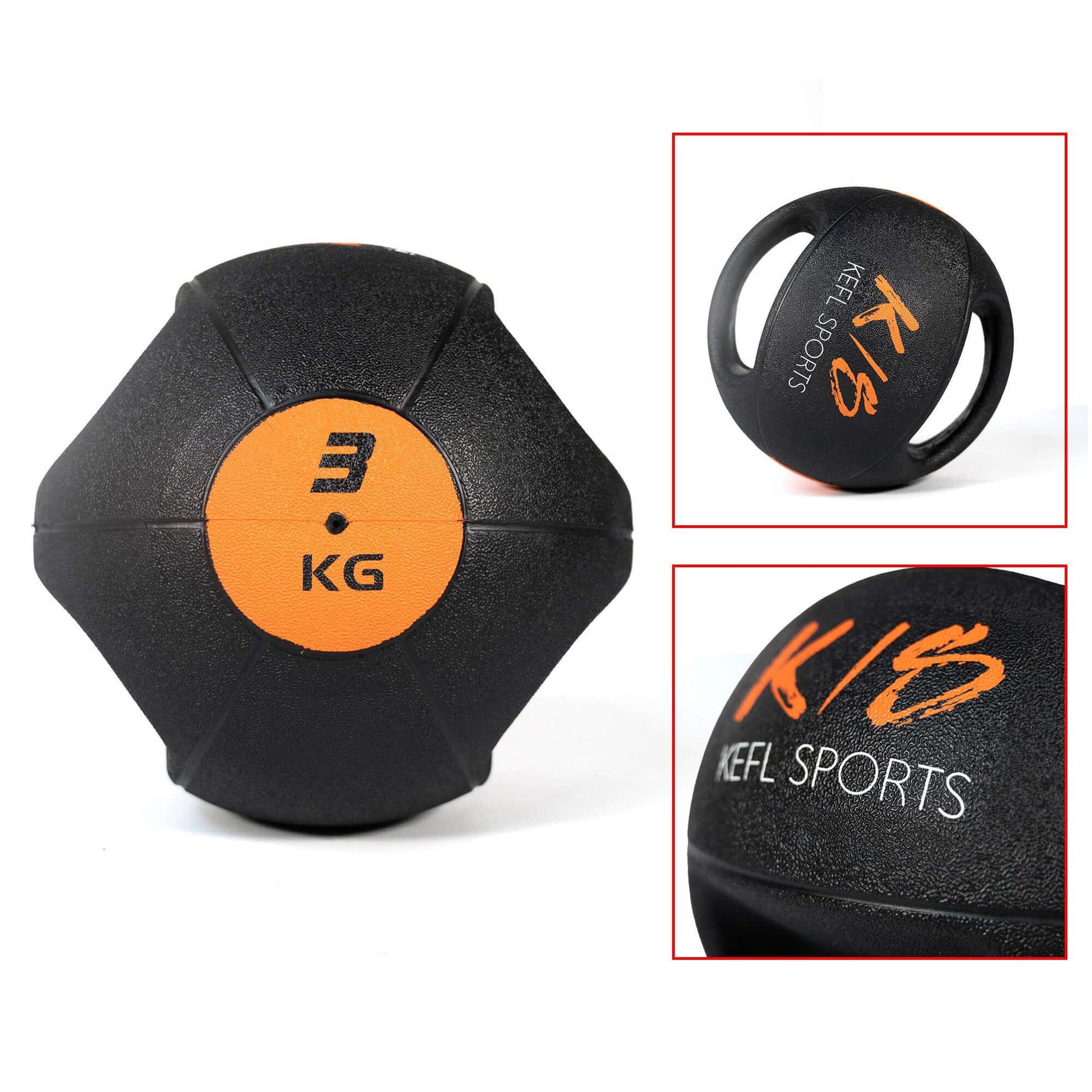 KEFL Medicine Balls with Handles - Colour Coded
