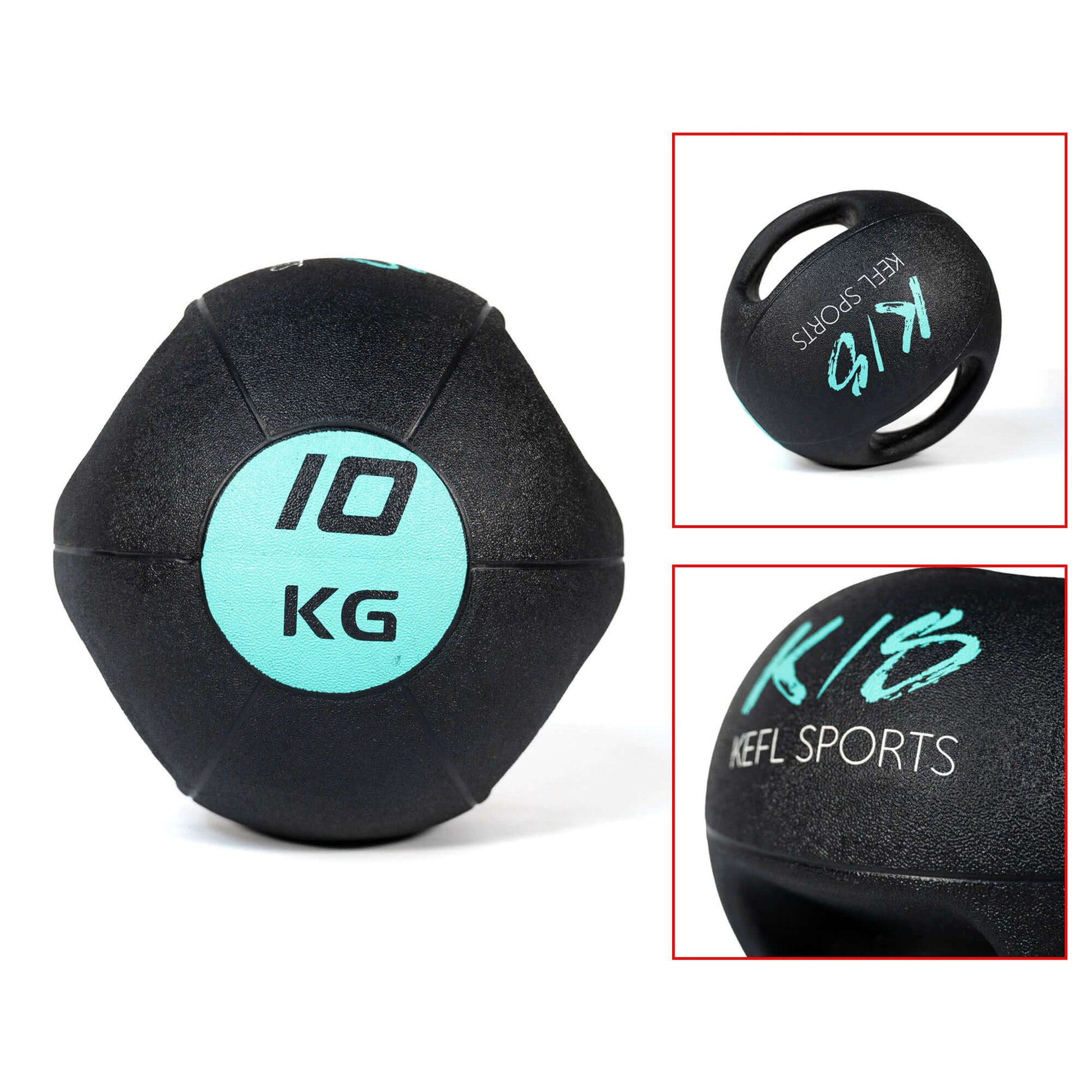 KEFL Medicine Balls with Handles - Colour Coded