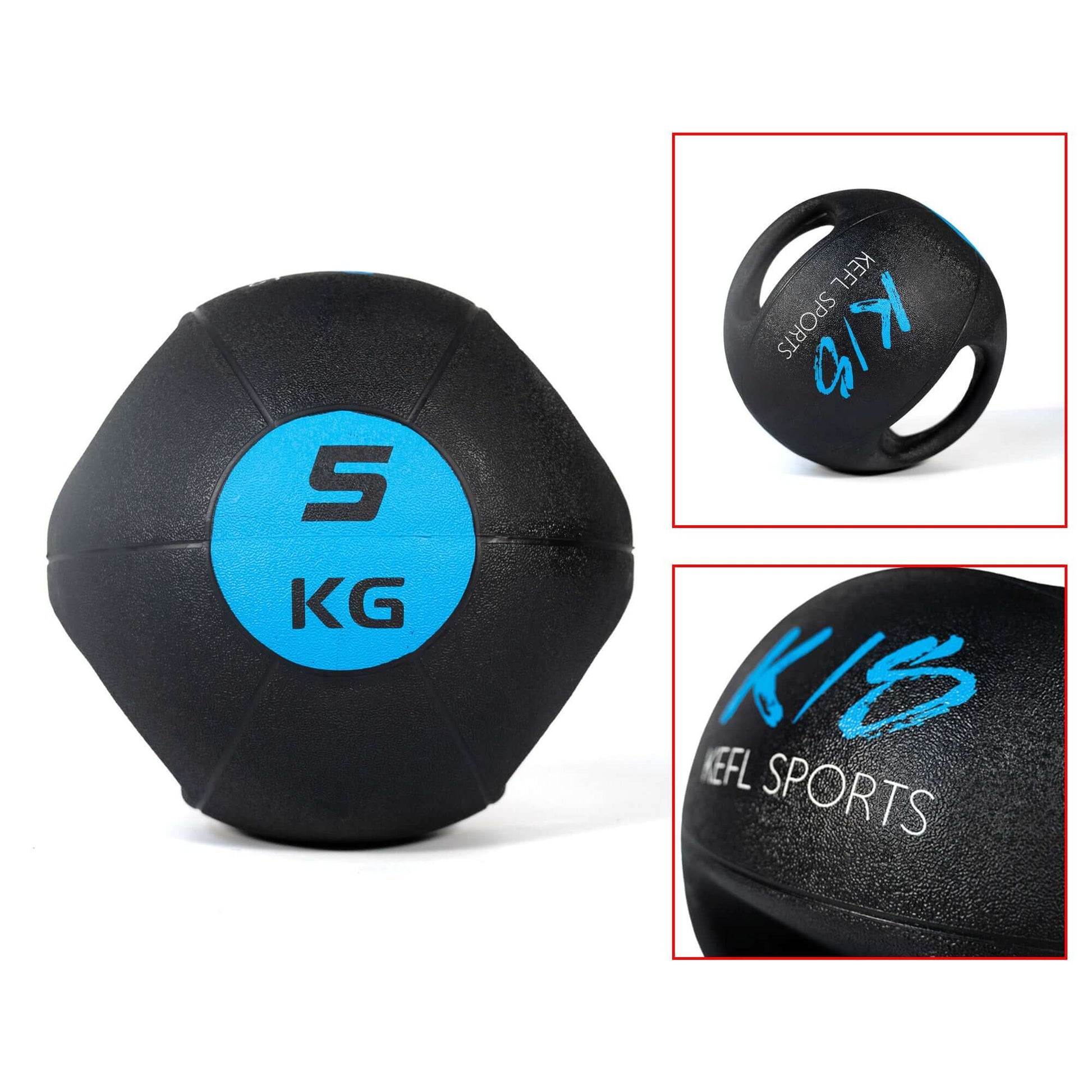 KEFL Medicine Balls with Handles - Colour Coded