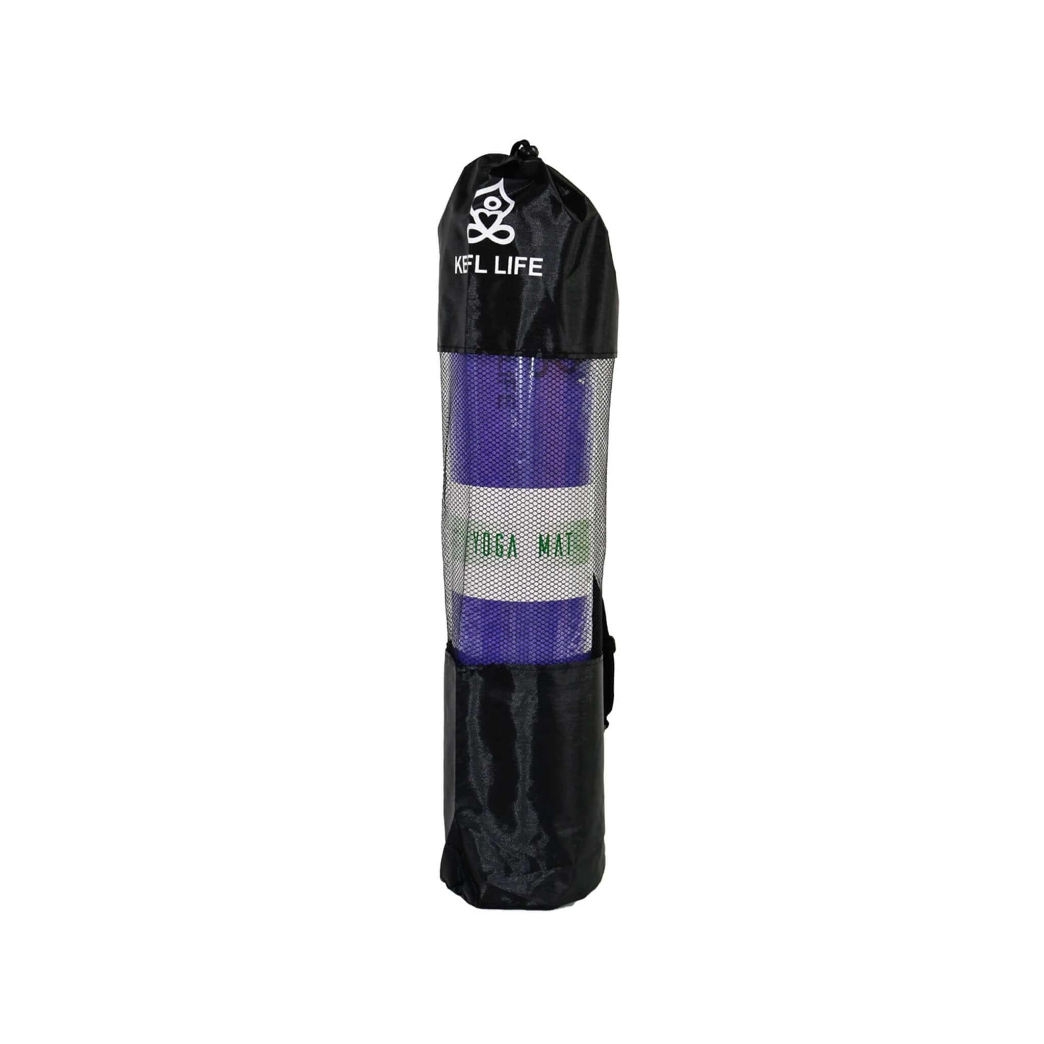 KEFL Mesh Yoga Mat Bag in Black