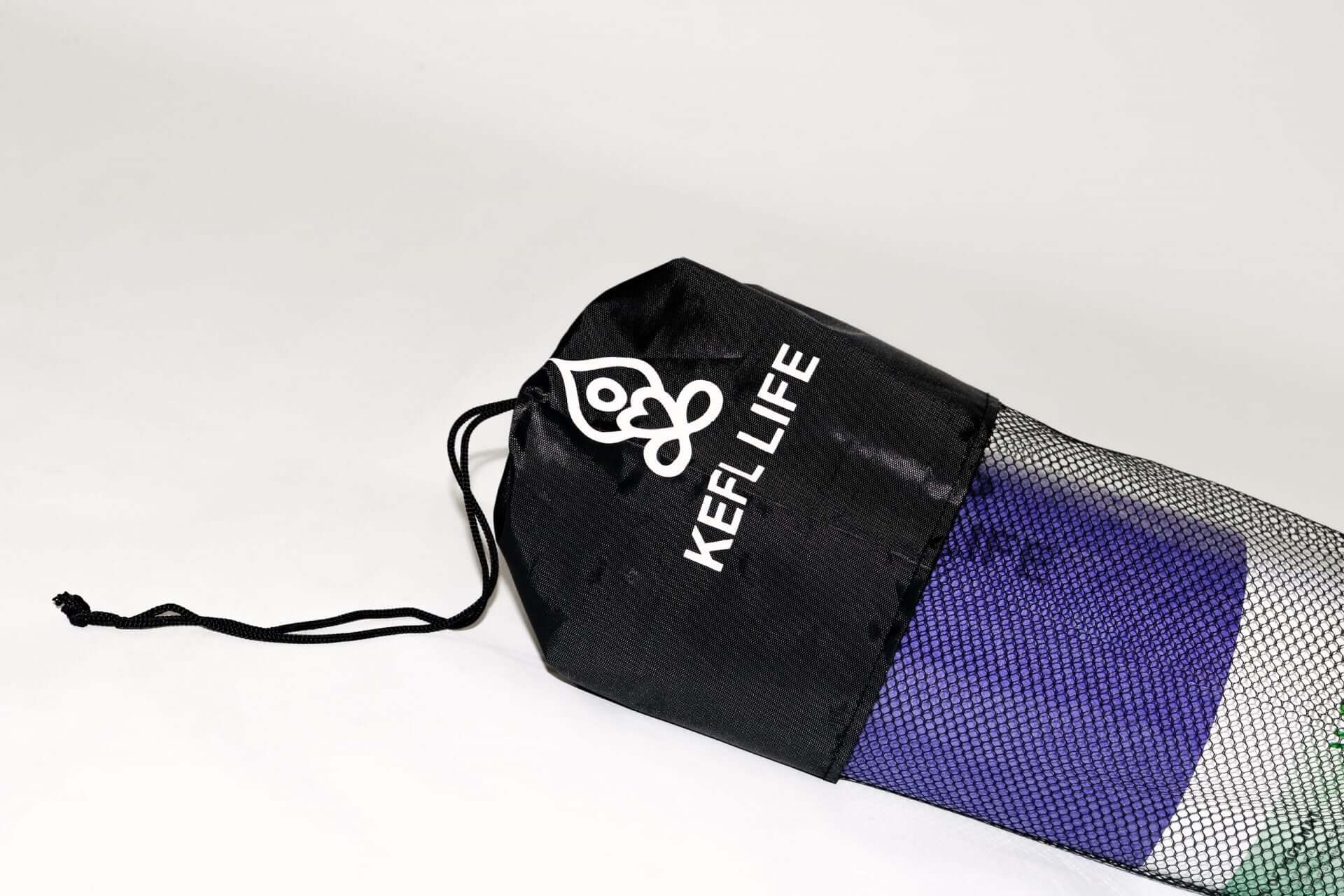 KEFL Mesh Yoga Mat Bag in Black