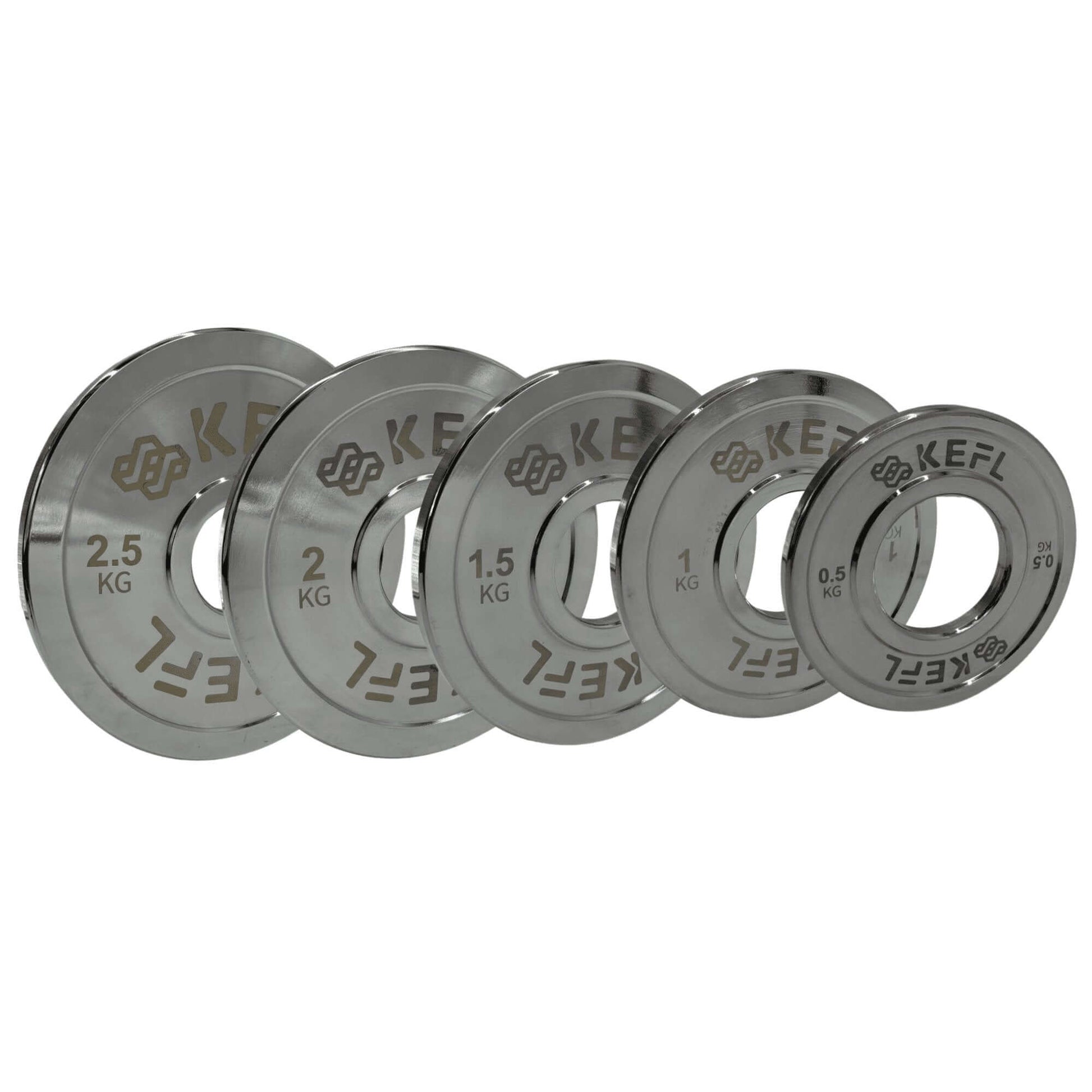 KEFL Olympic Fractional Plates in Chrome
