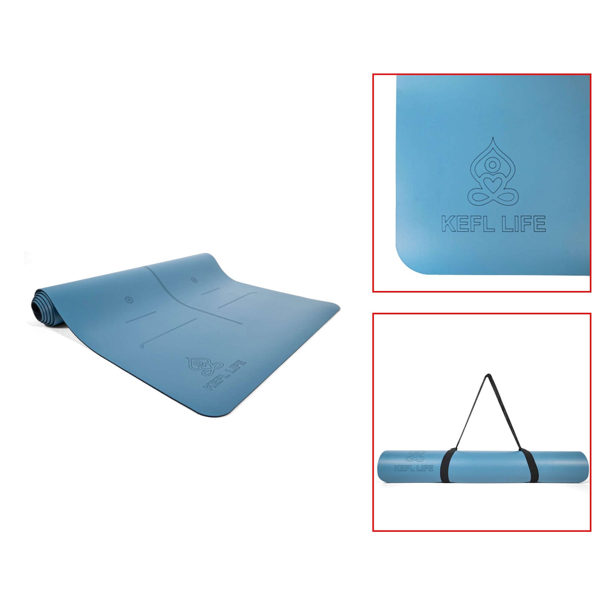 KEFL Pro Designer Yoga Mats - with Free Carrying Bag