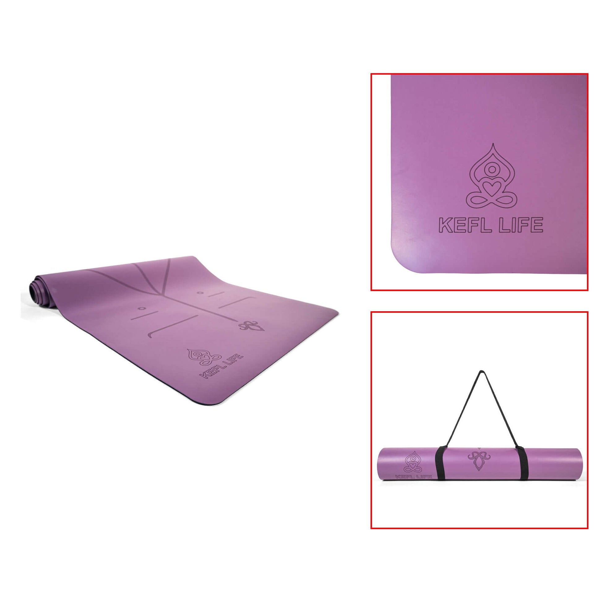 KEFL Pro Designer Yoga Mats - with Free Carrying Bag