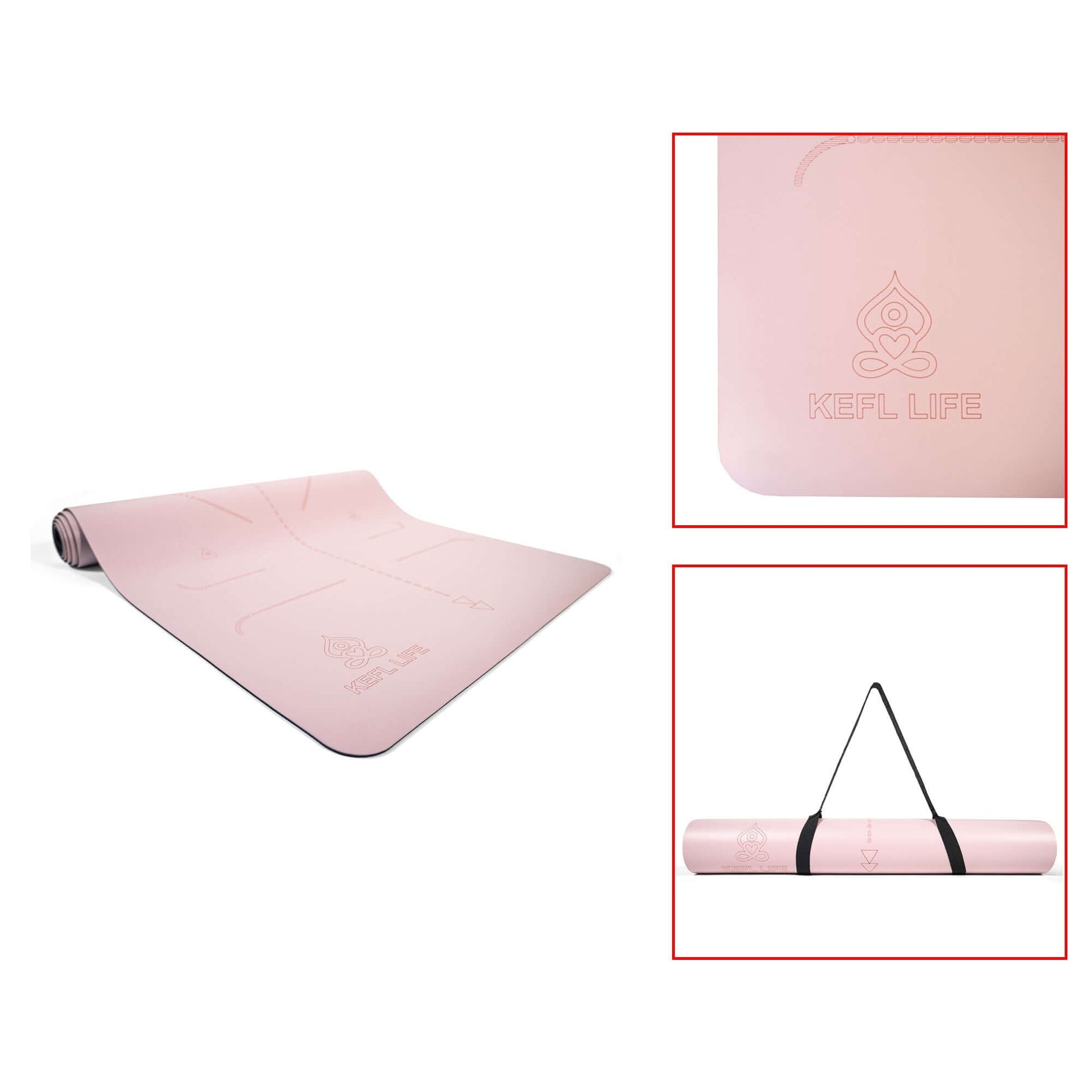 KEFL Pro Designer Yoga Mats - with Free Carrying Bag