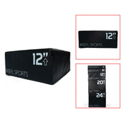 KEFL Soft Foam Plyo Jump Box - Black - KEFL