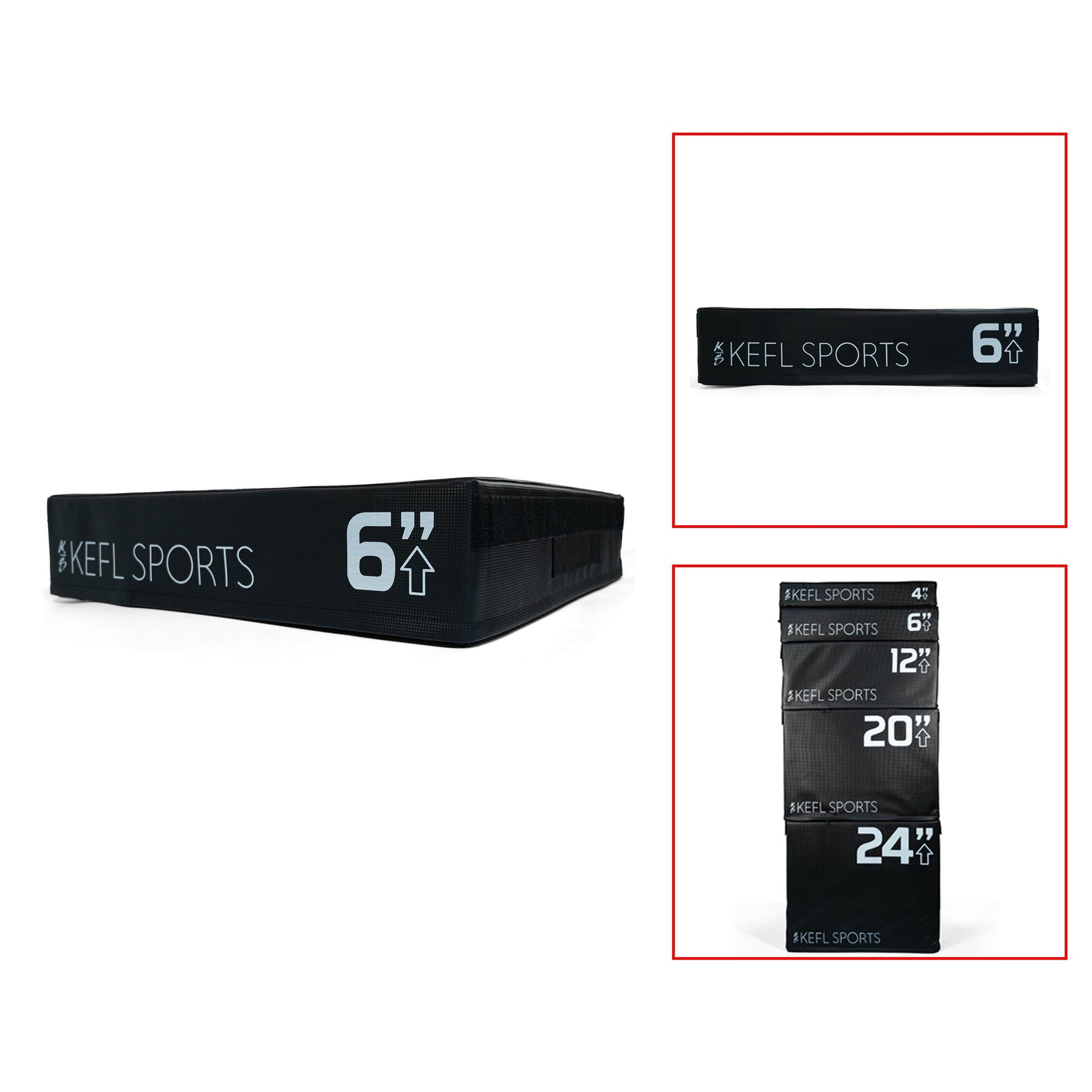 KEFL Soft Foam Plyo Jump Box - Black