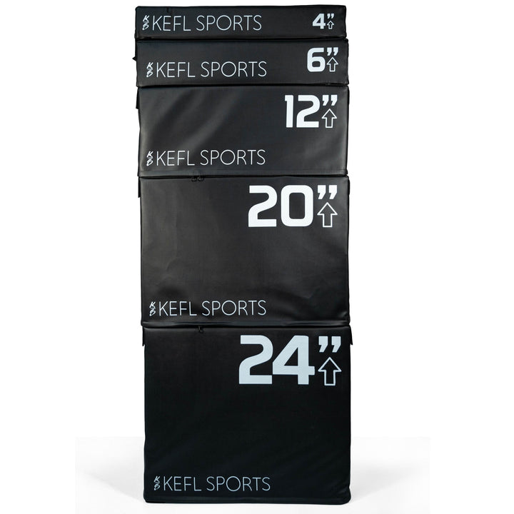KEFL Soft Foam Plyo Jump Box - Black - KEFL