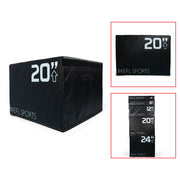 KEFL Soft Foam Plyo Jump Box - Black - KEFL