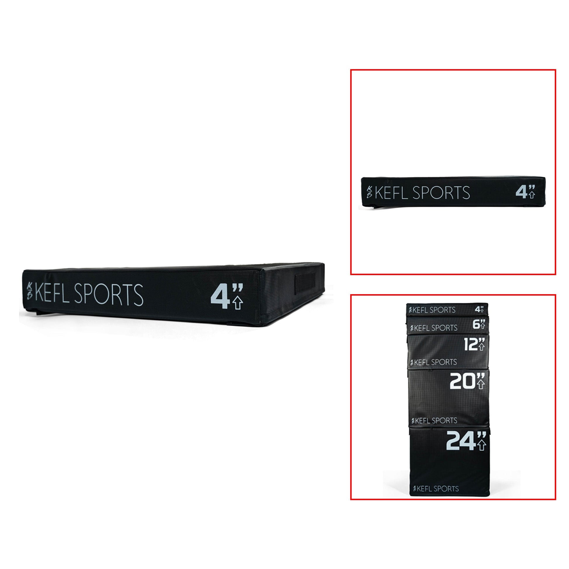 KEFL Soft Foam Plyo Jump Box - Black