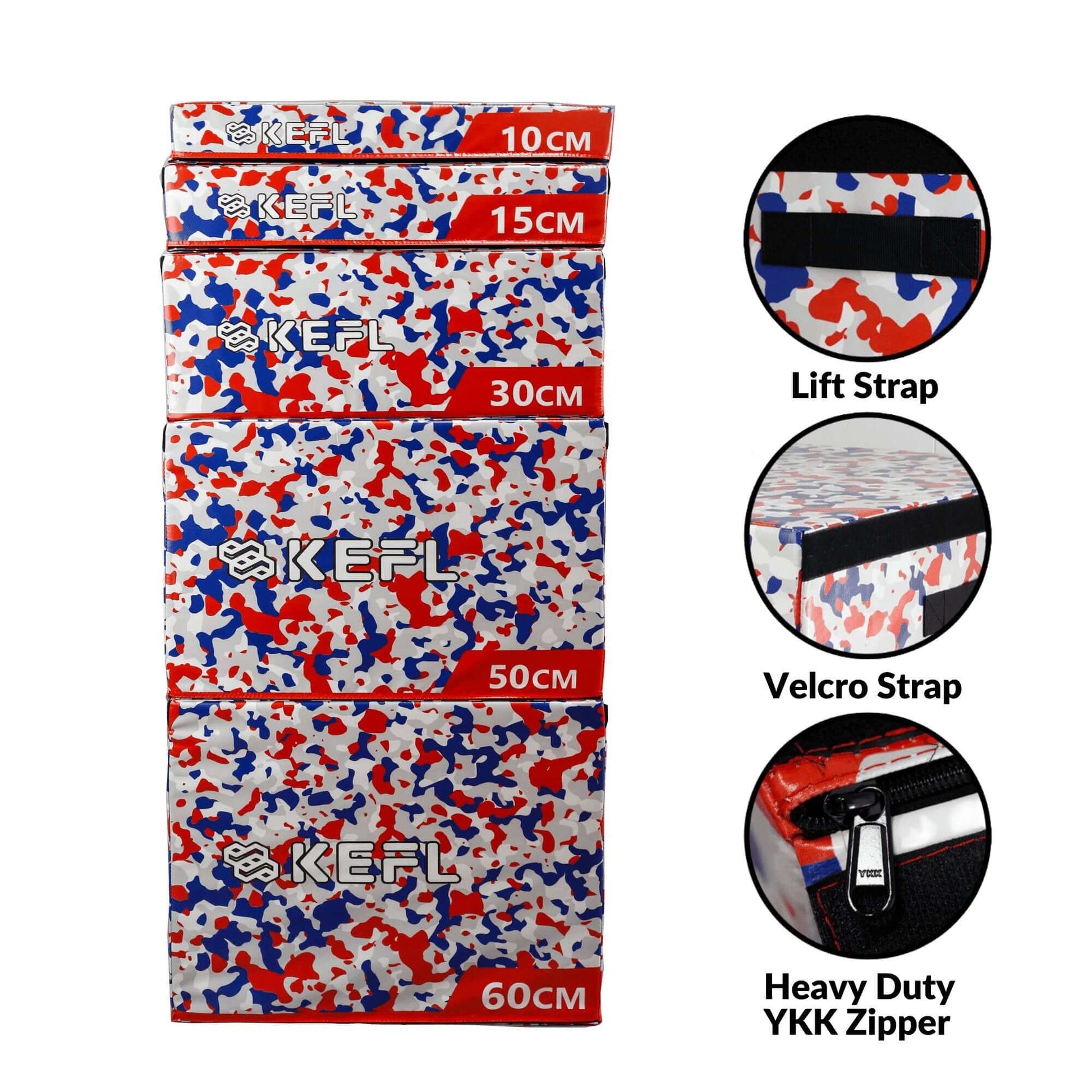 KEFL Soft Foam Plyo Jump Box - Red Camo