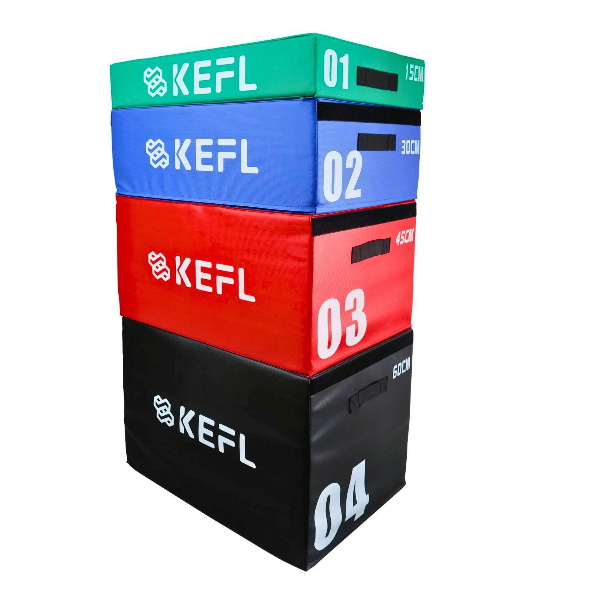 KEFL Soft Foam Stackable Plyometric Coloured Jump Box 90x60cm - KEFLUK