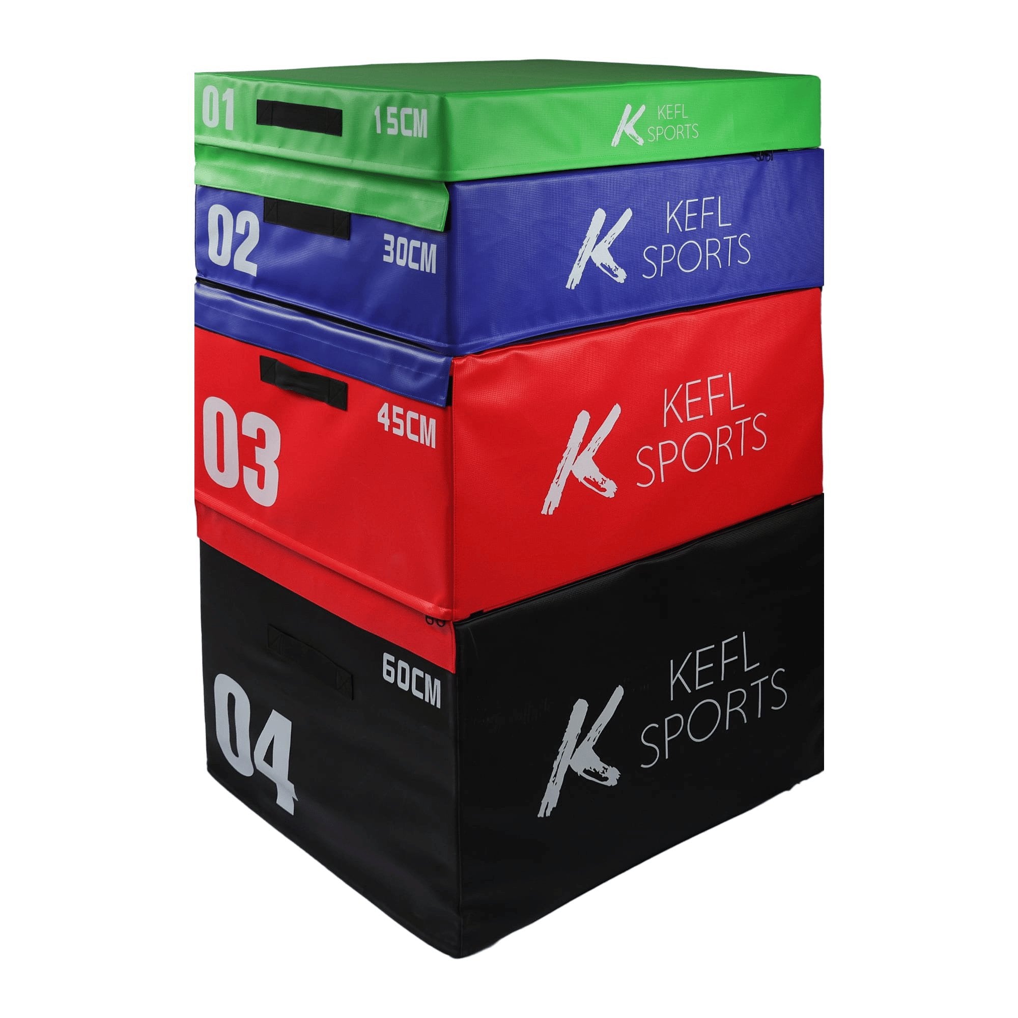 KEFL Soft Foam Stackable Plyometric Coloured Jump Box 90x75cm - KEFLUK