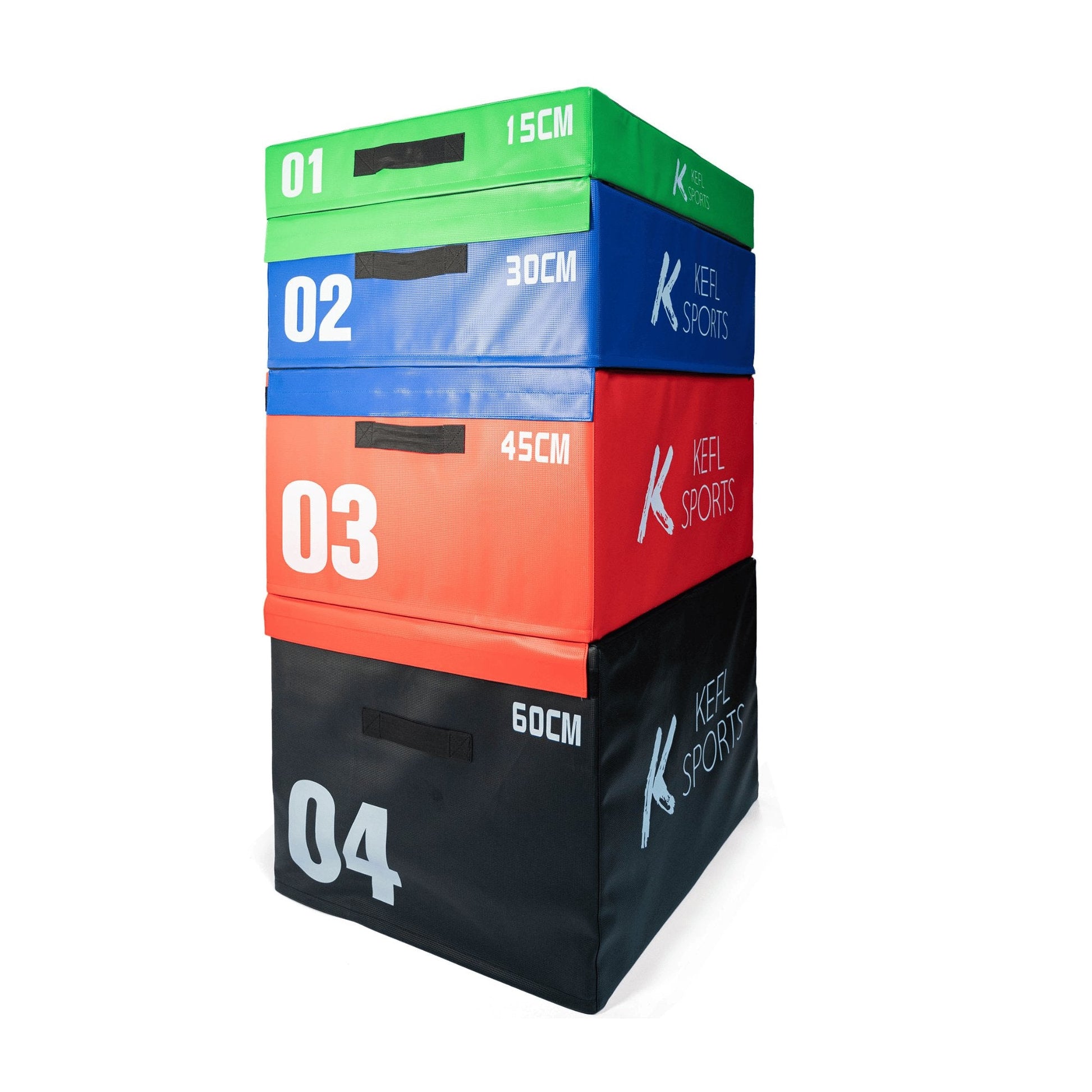 KEFL Soft Foam Stackable Plyometric Coloured Jump Box 90x75cm