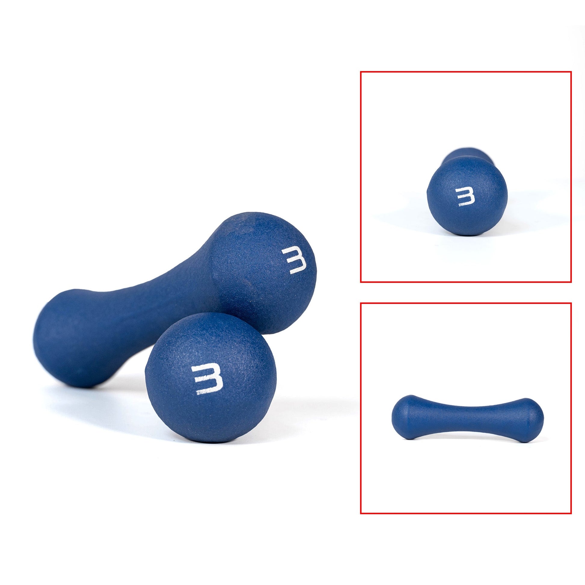KEFL Sports Curved Vinyl Dumbbells