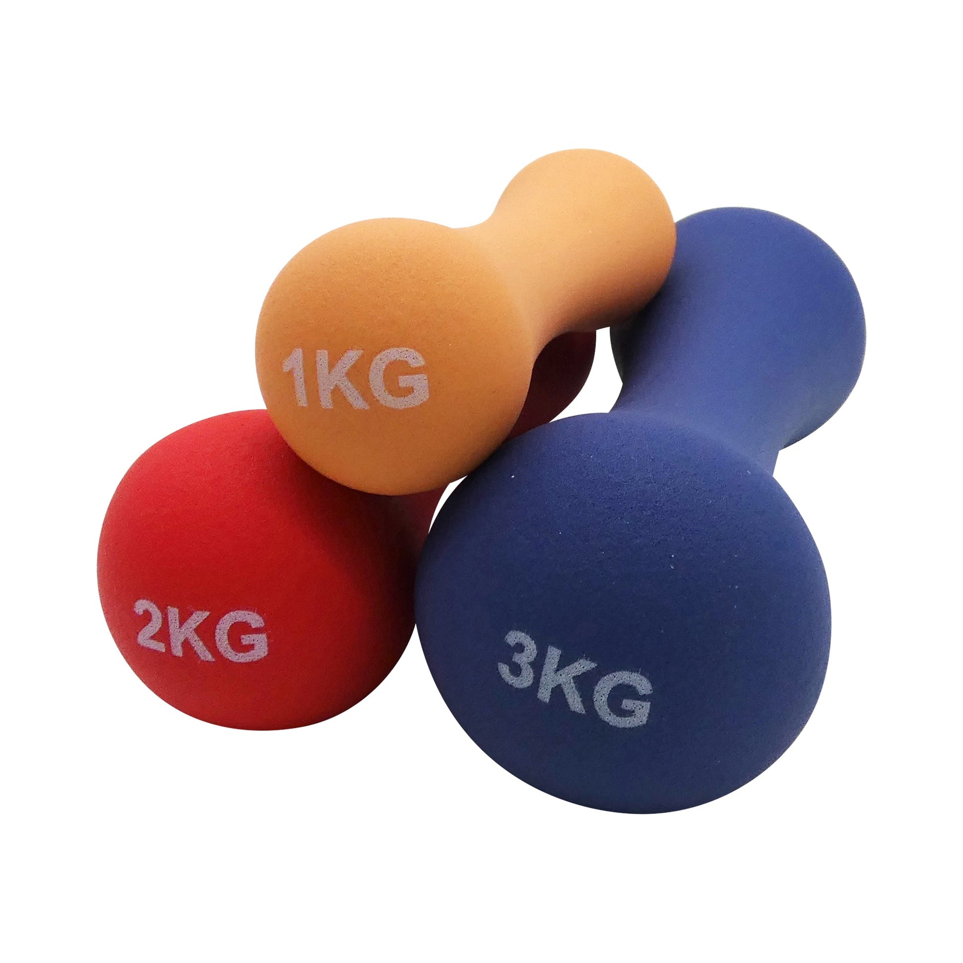 KEFL Sports Curved Vinyl Dumbbells