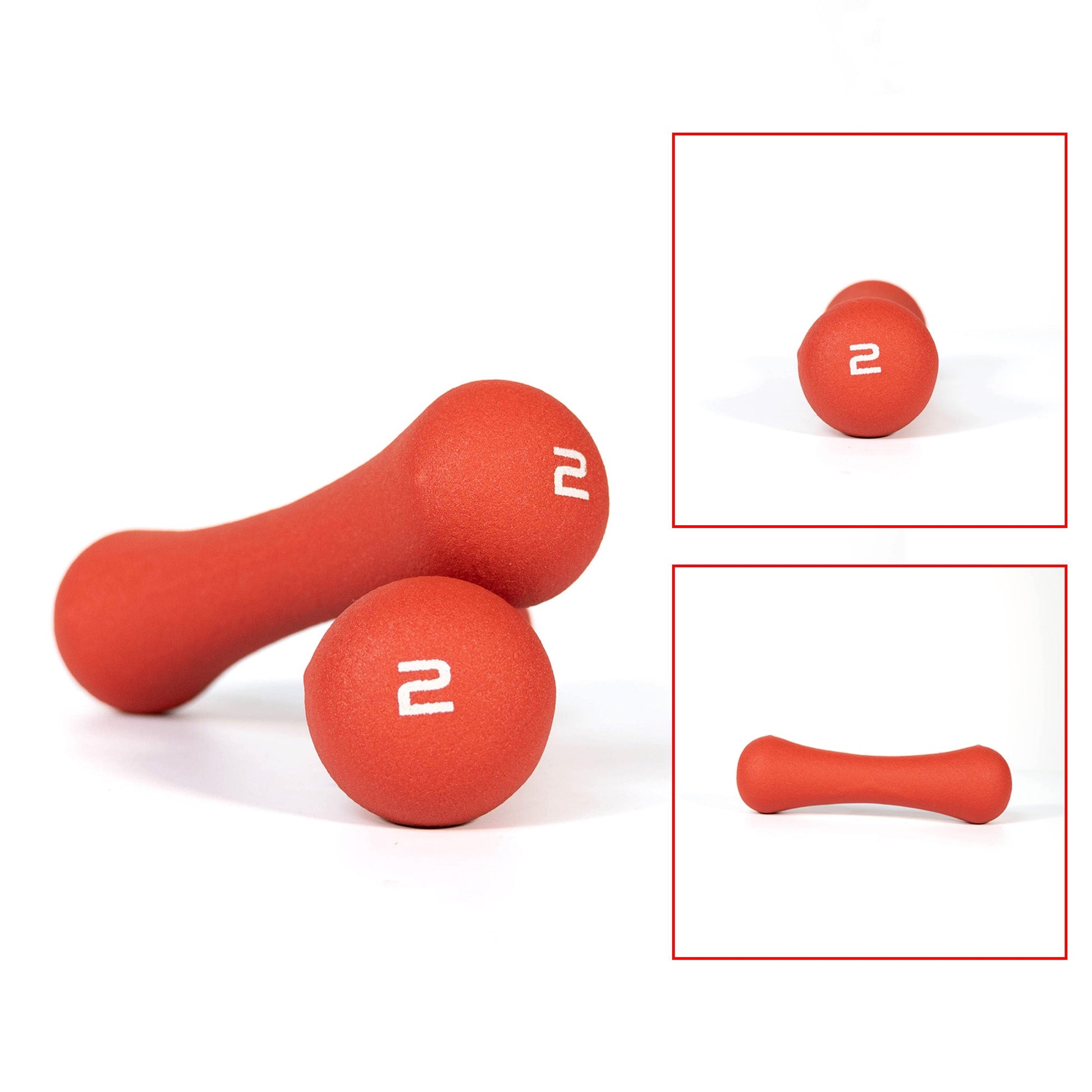 KEFL Sports Curved Vinyl Dumbbells