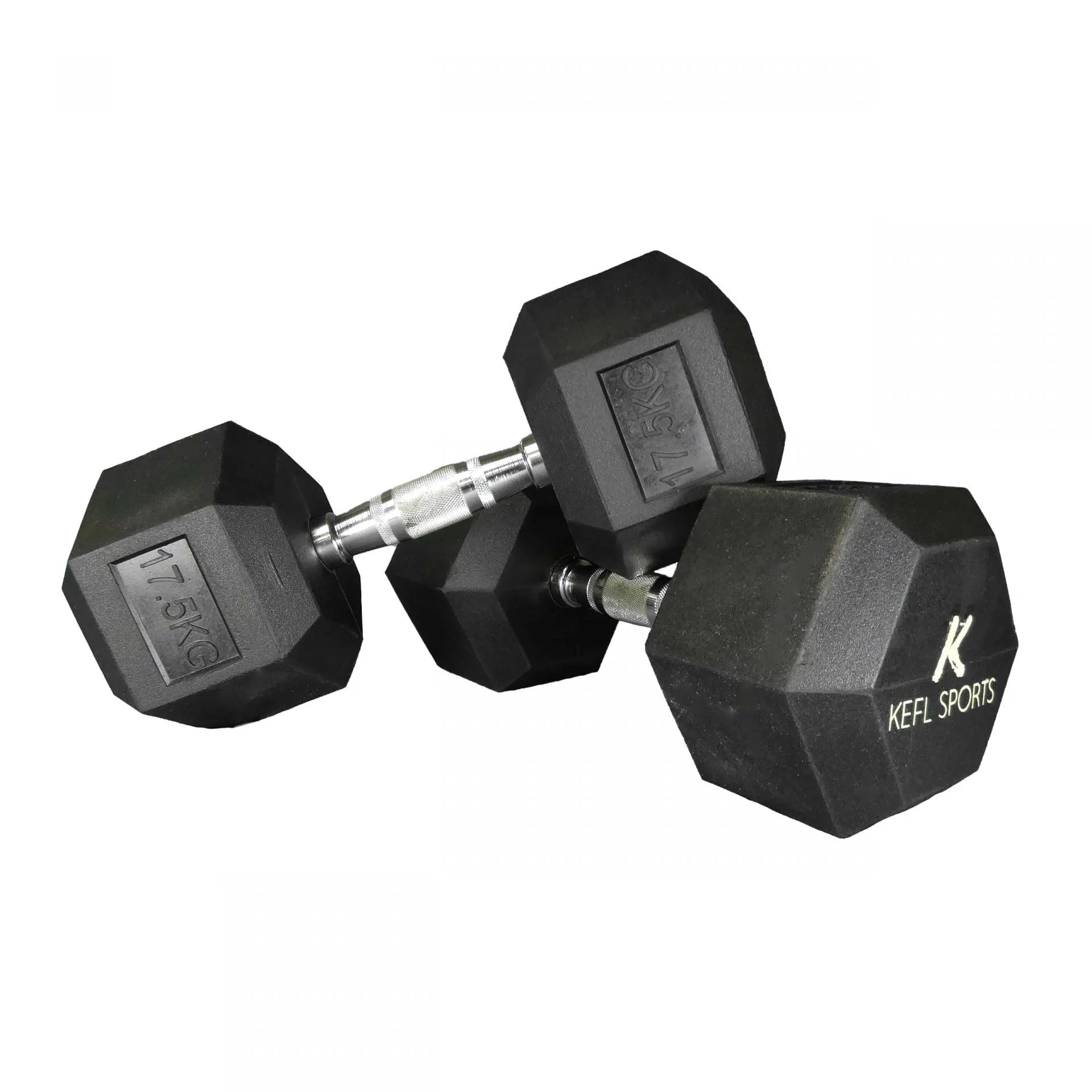 KEFL Sports Hexagonal Rubber Dumbbell KEFL