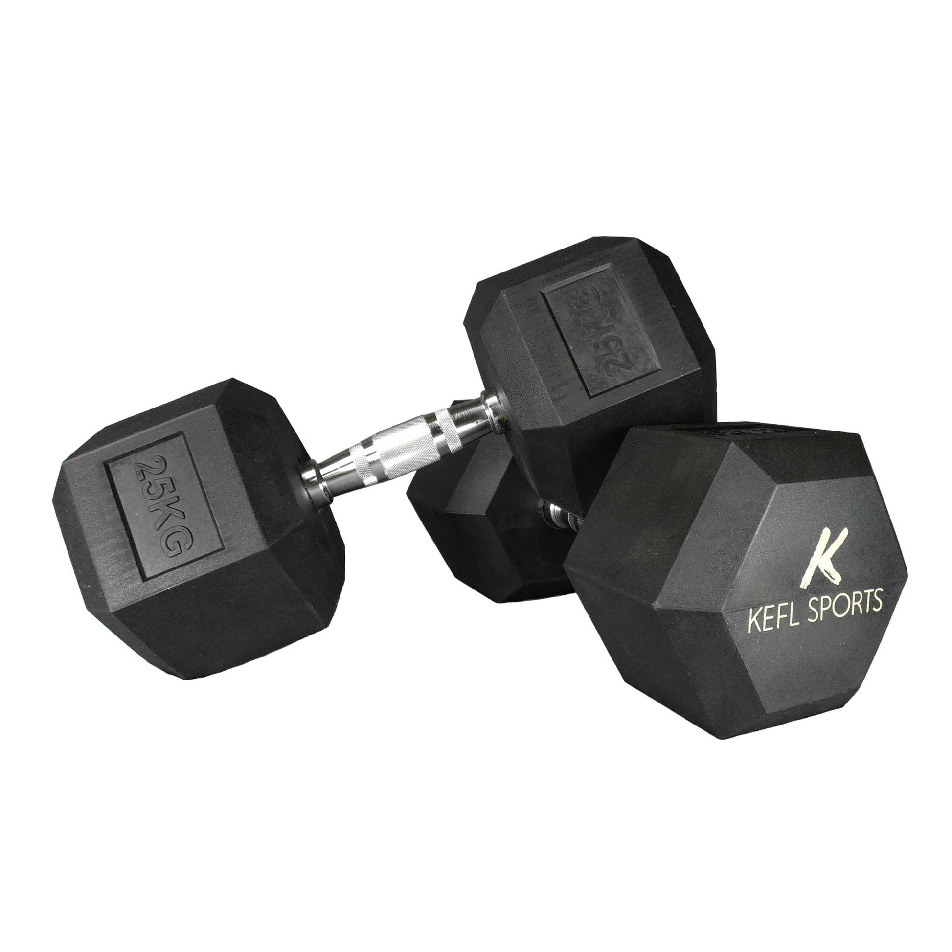 KEFL Sports Hexagonal Rubber Dumbbell