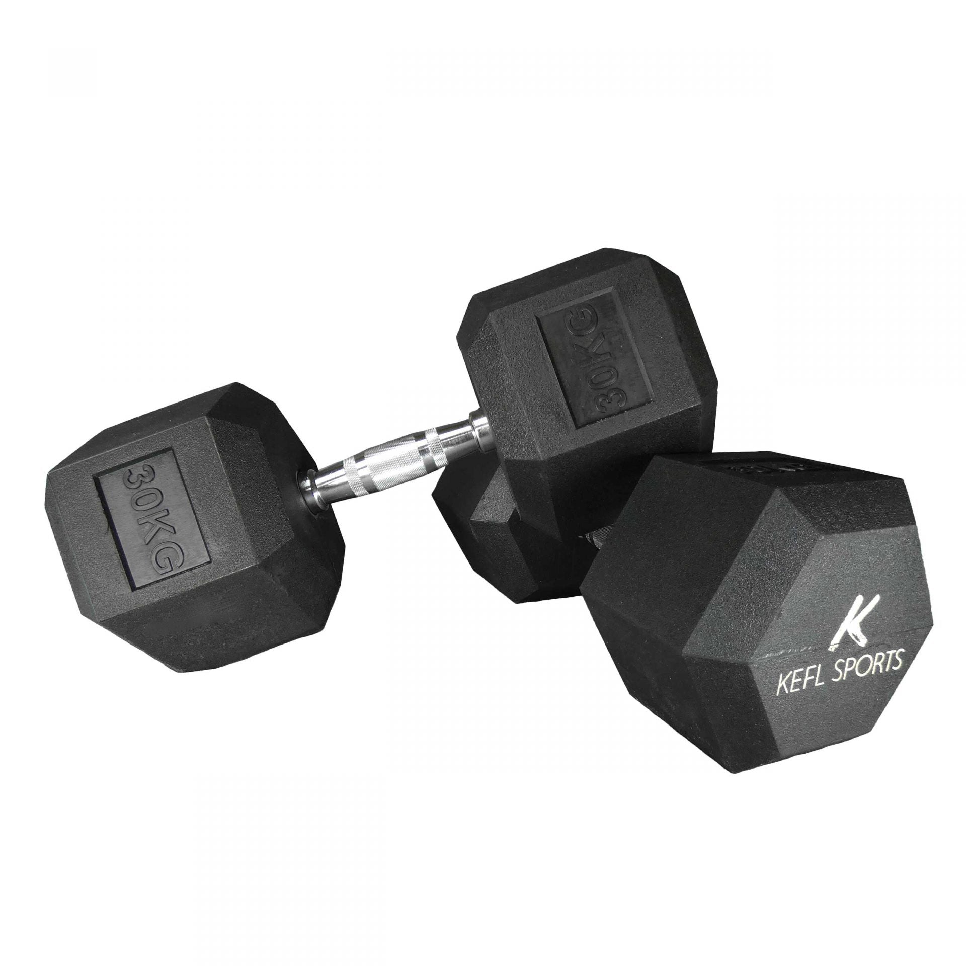 KEFL Sports Hexagonal Rubber Dumbbell