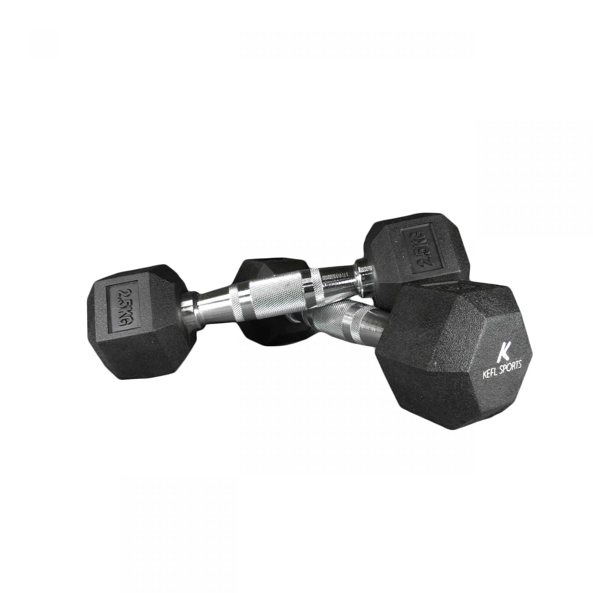 KEFL Sports Hexagonal Rubber Dumbbell - KEFLUK