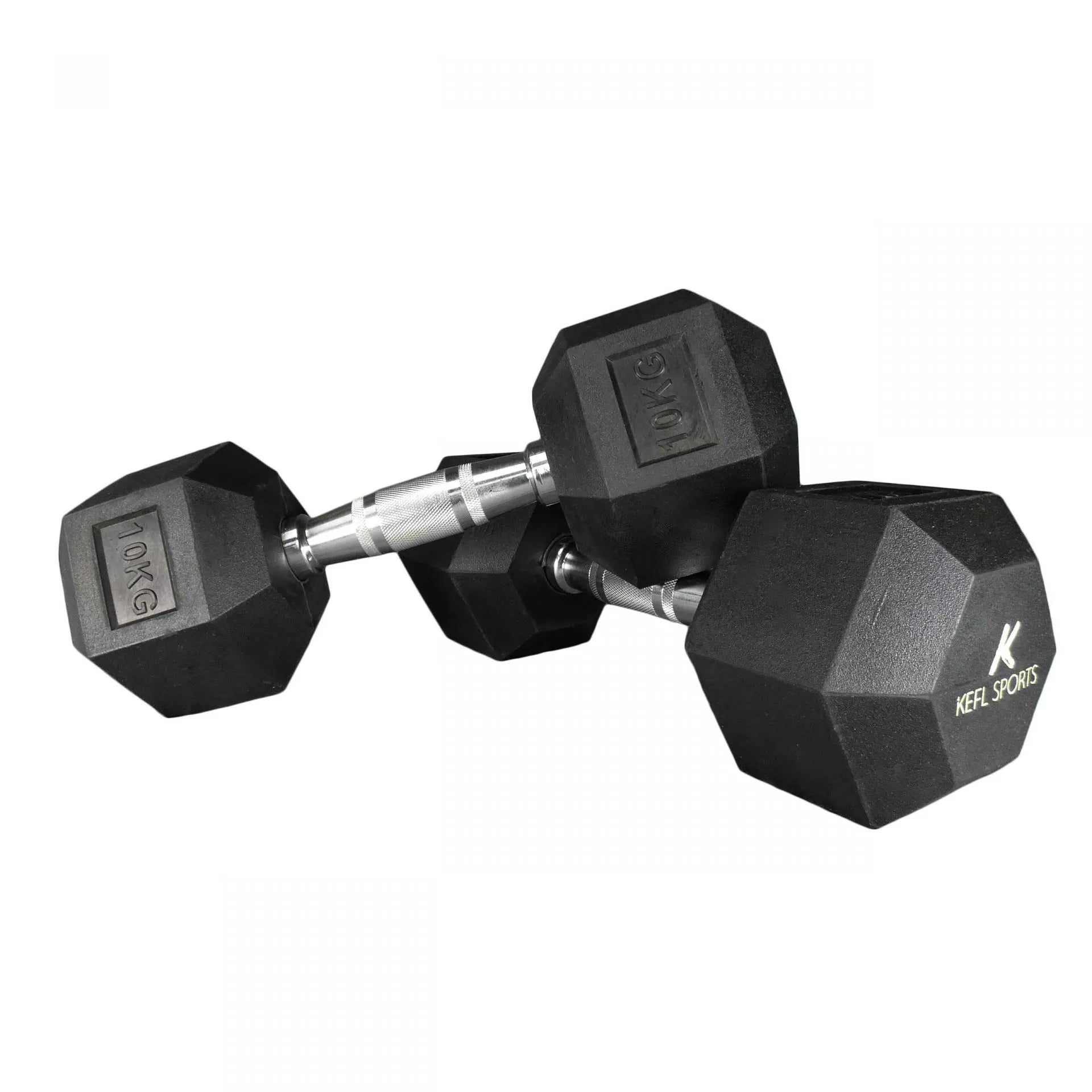 KEFL Sports Hexagonal Rubber Dumbbell - KEFLUK