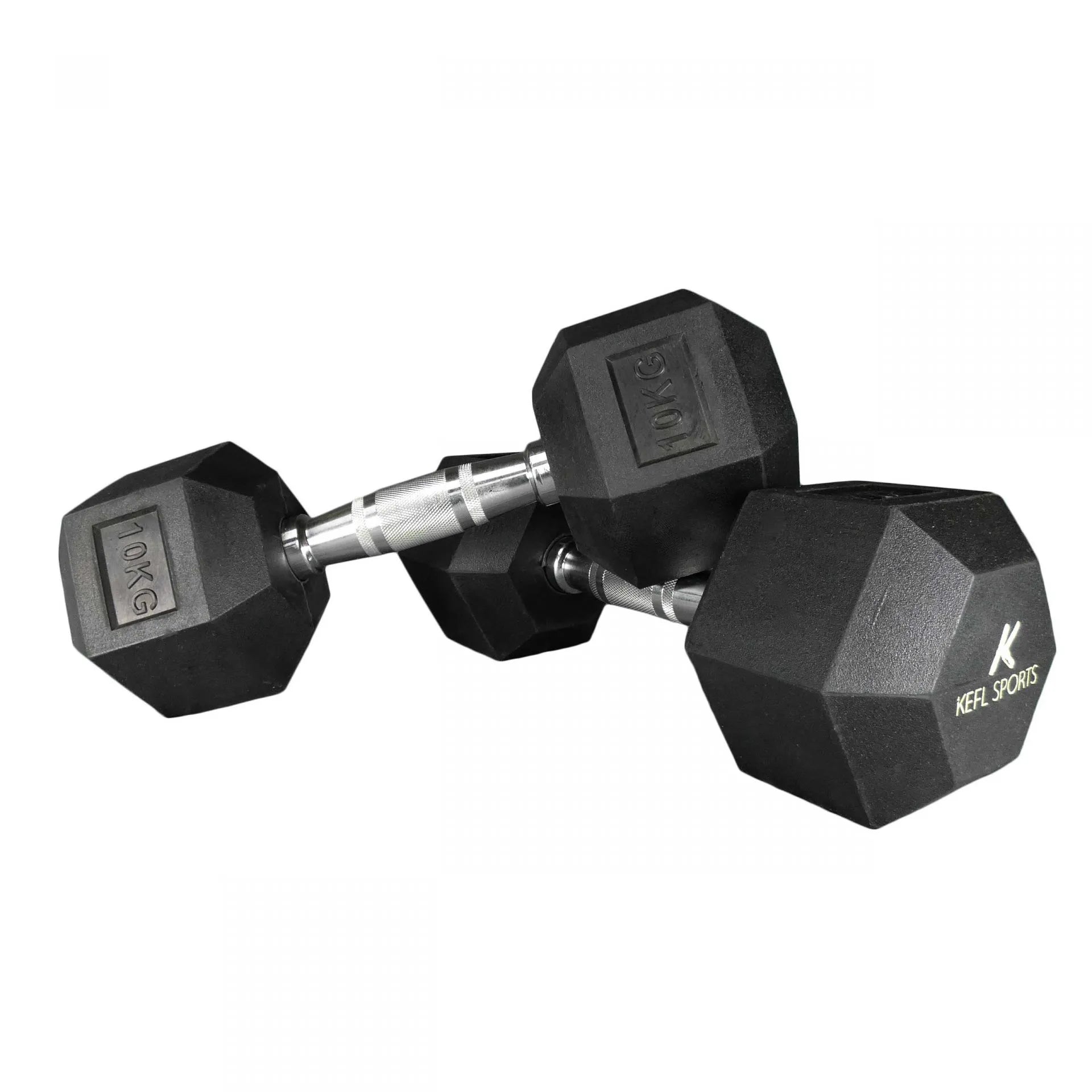 KEFL Sports Hexagonal Rubber Dumbbell