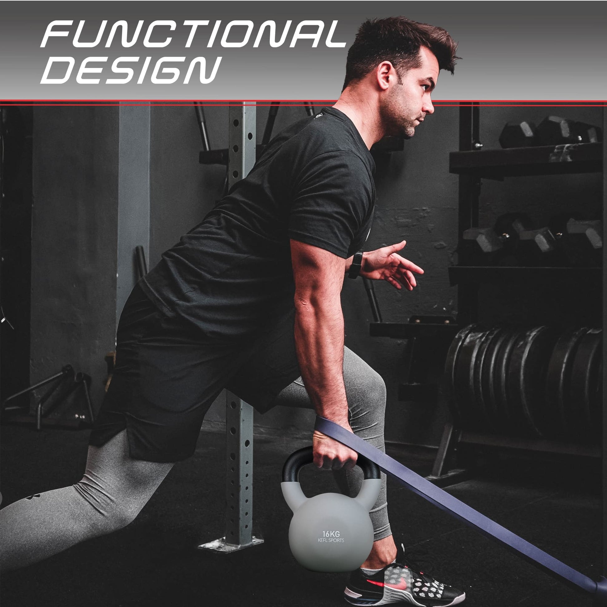 KEFL Sports Neoprene Kettlebell - Colour Coded