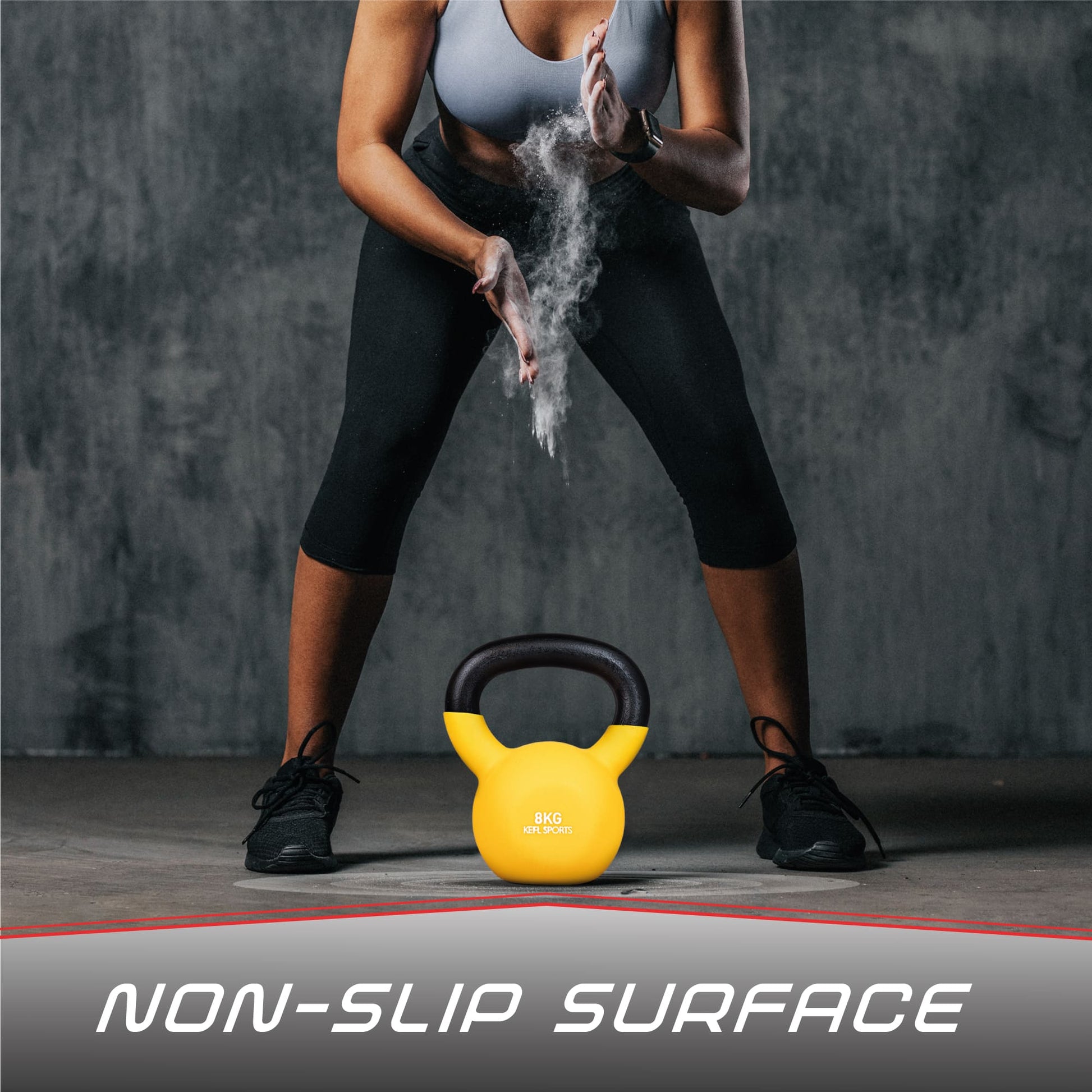 KEFL Sports Neoprene Kettlebell - Colour Coded